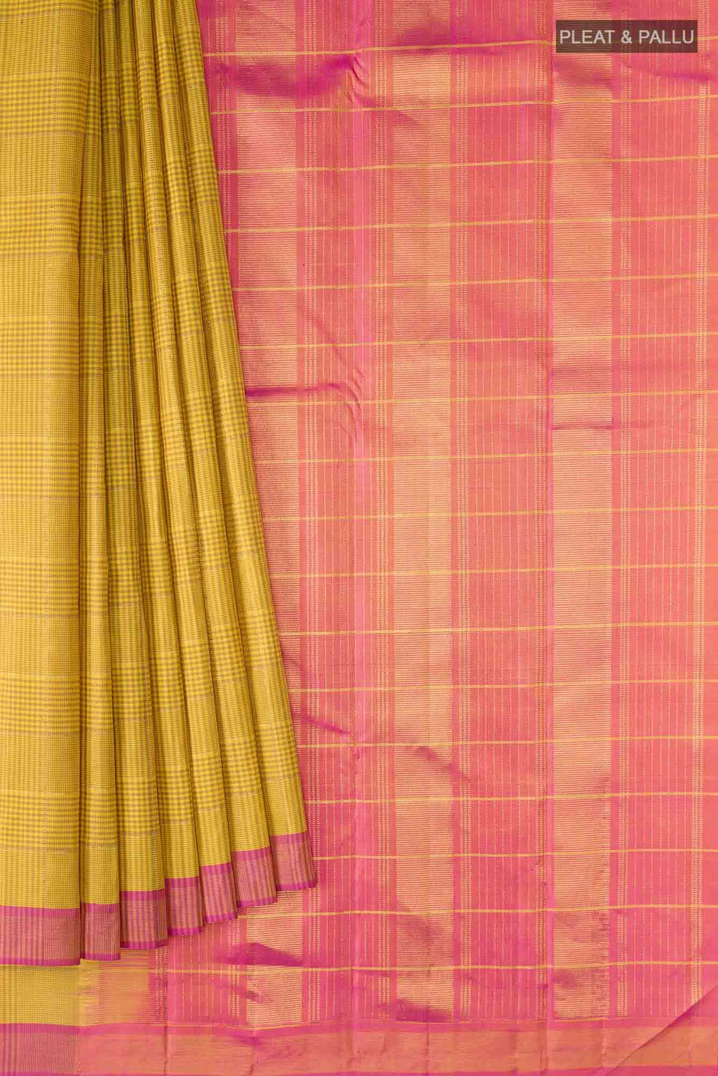 Mustard Kanchipuram Silk Saree
