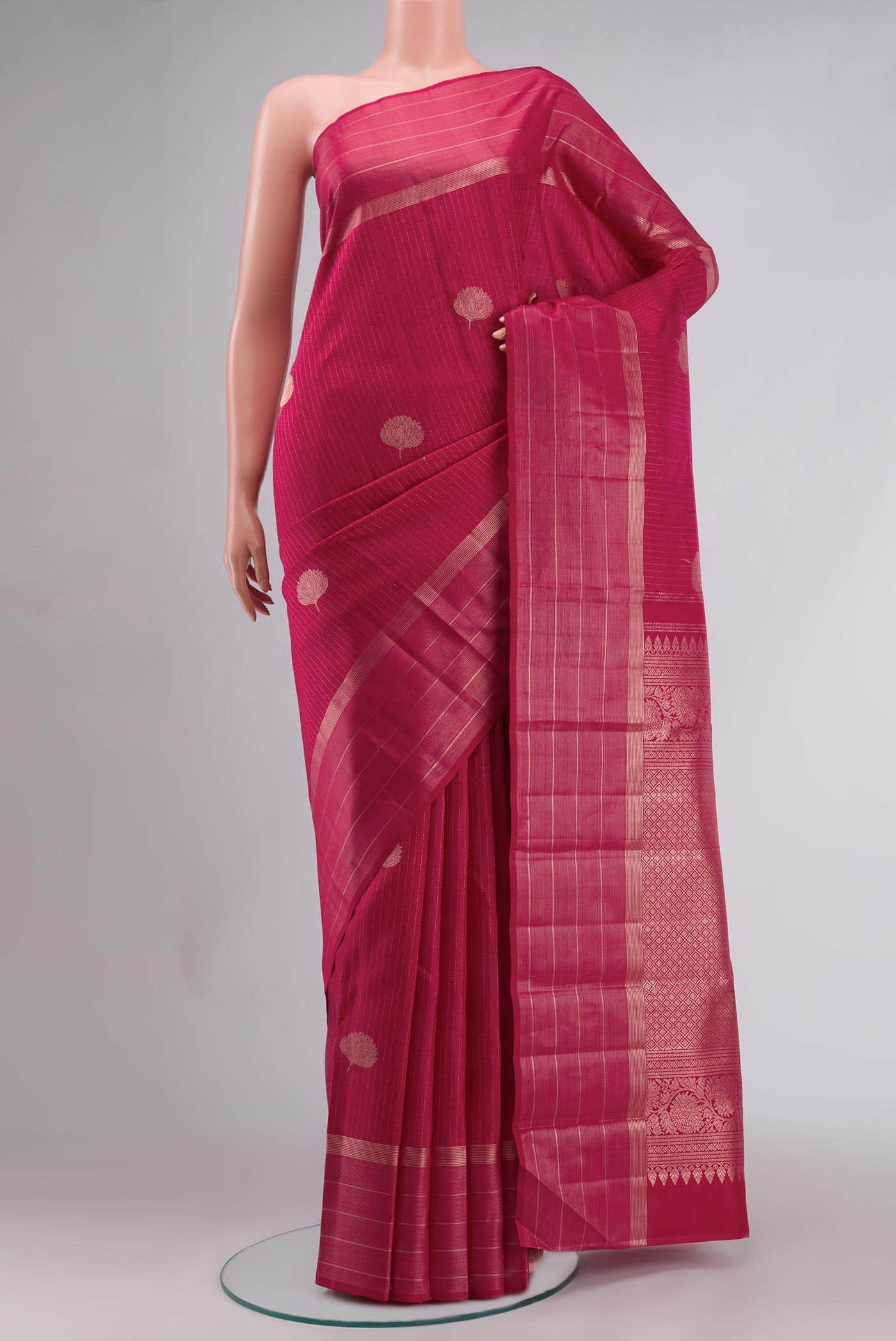 Pink Kanchipuram Silk Saree