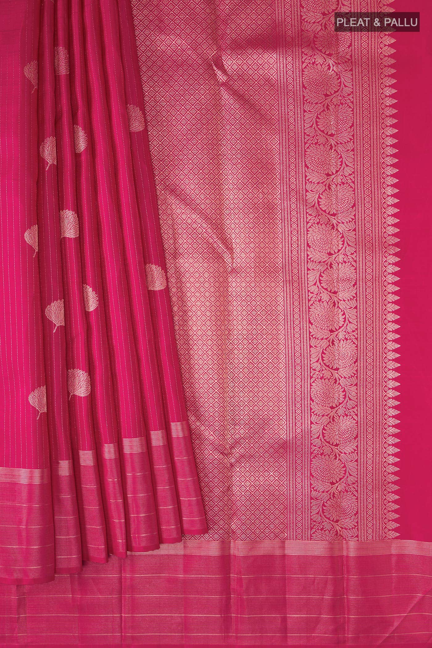 Pink Kanchipuram Silk Saree