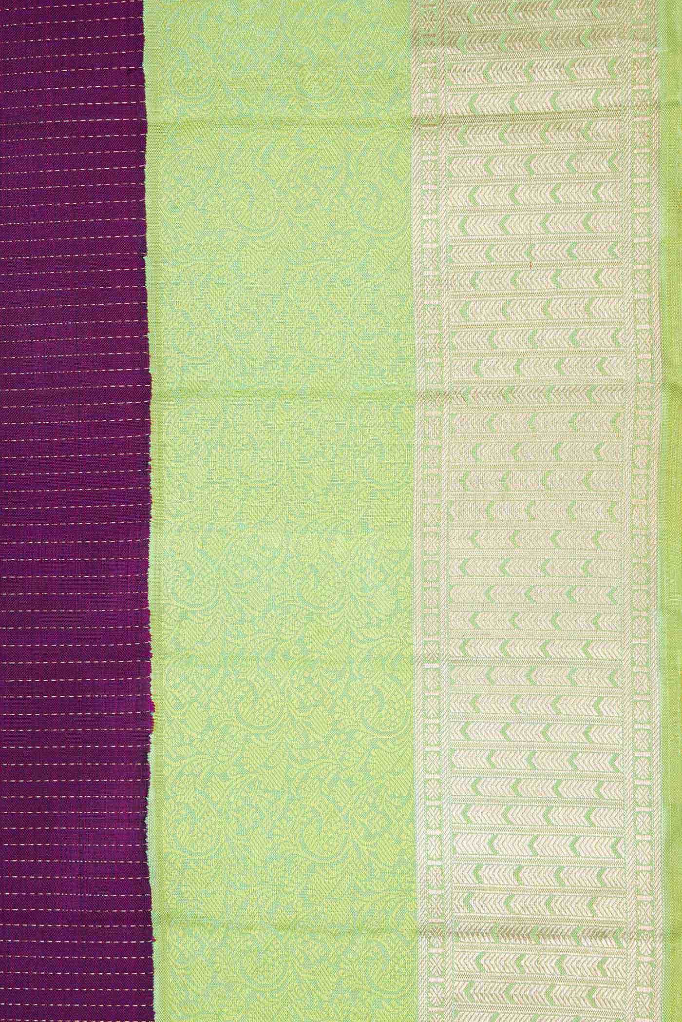 Burgundy Dual Tone Kanchipuram Silk Saree