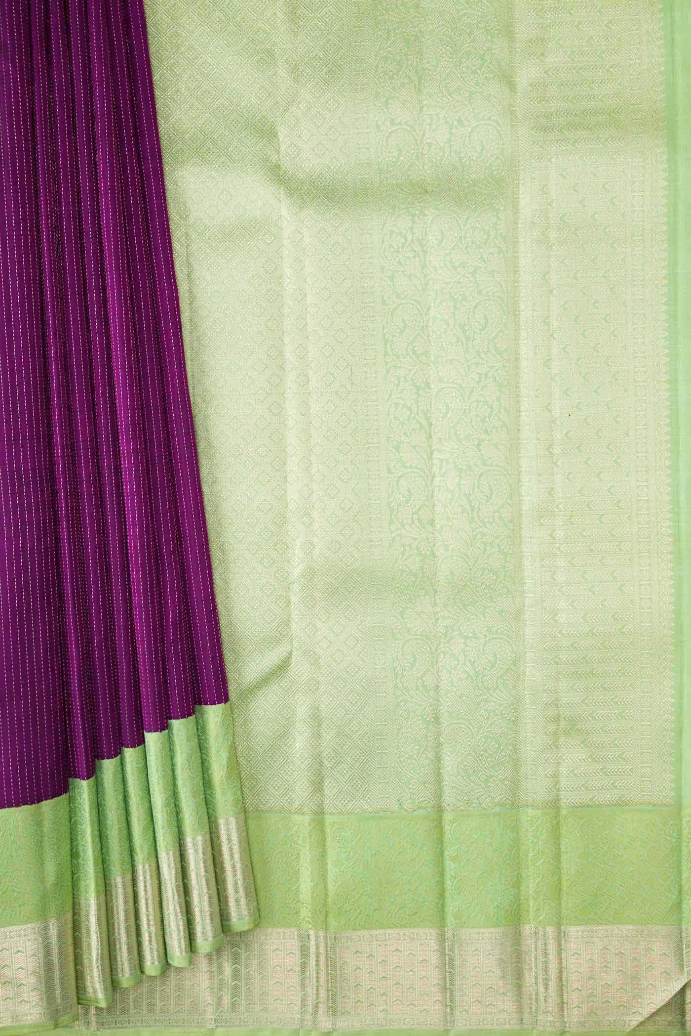 Burgundy Dual Tone Kanchipuram Silk Saree