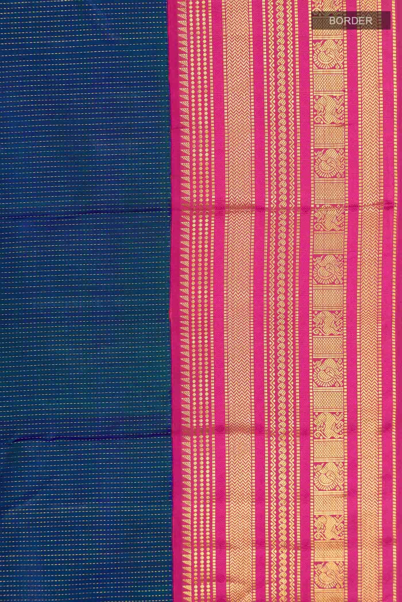 Blue Kanchipuram Silk Saree