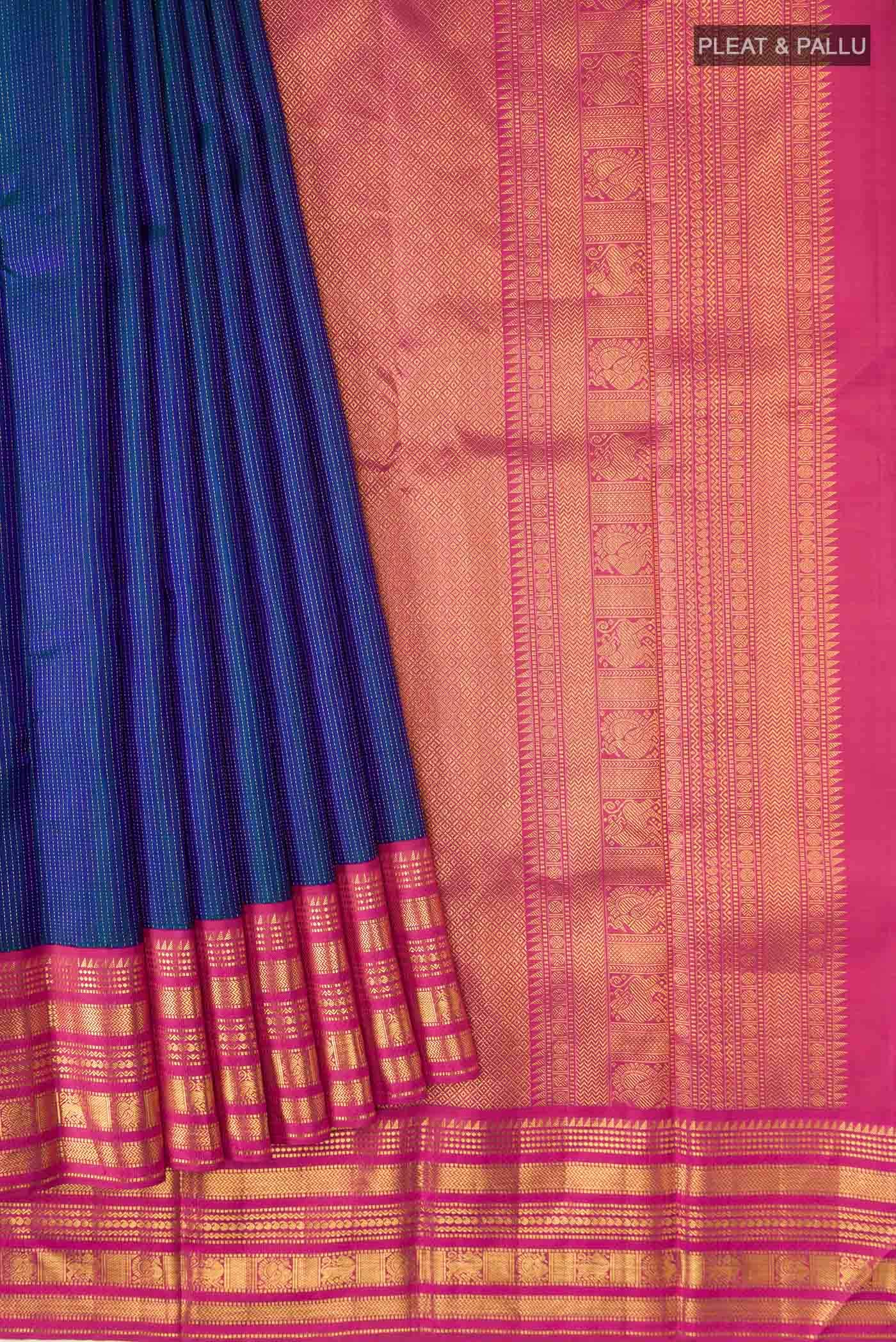 Blue Kanchipuram Silk Saree