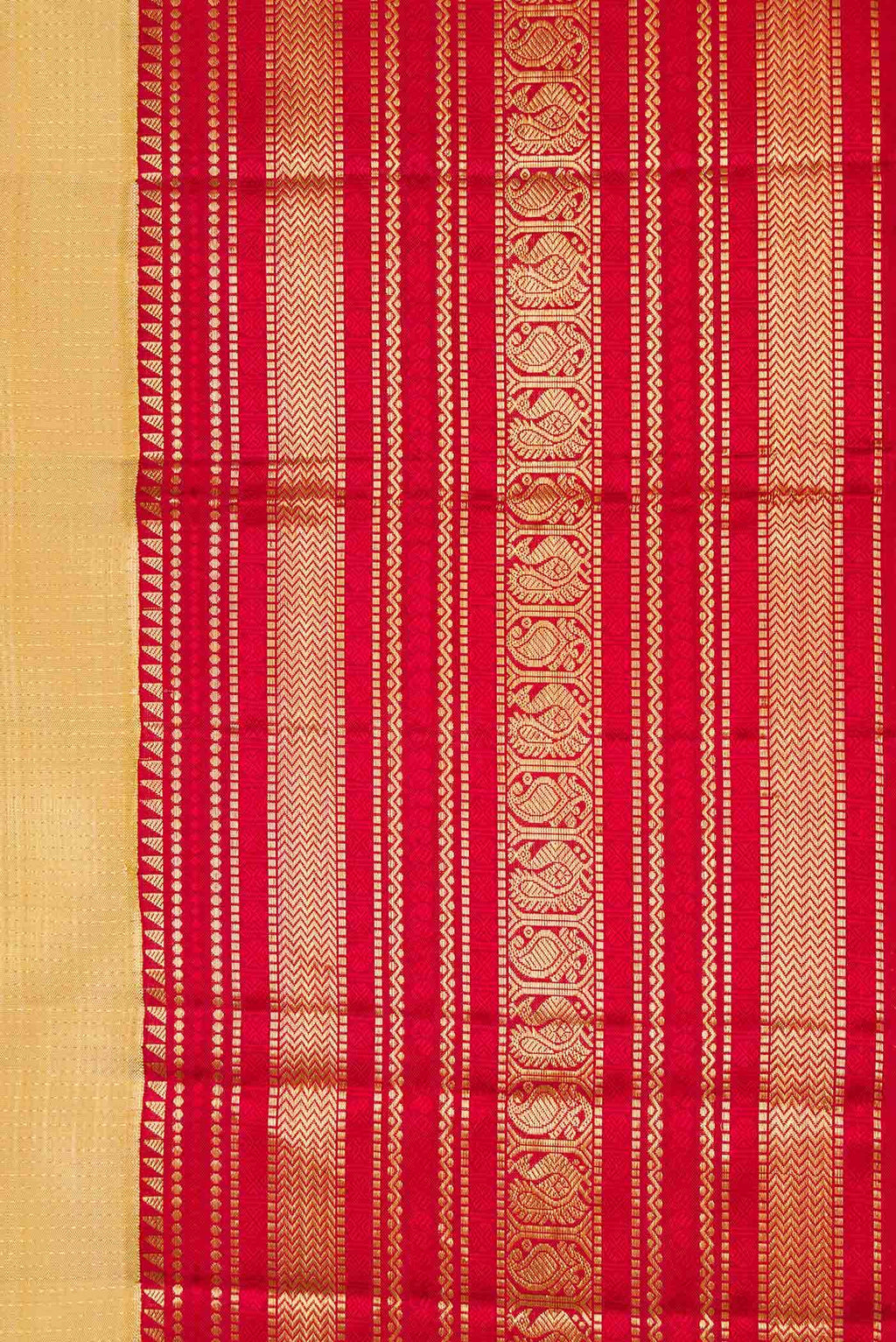 Beige Dual Tone Kanchipuram Silk Saree