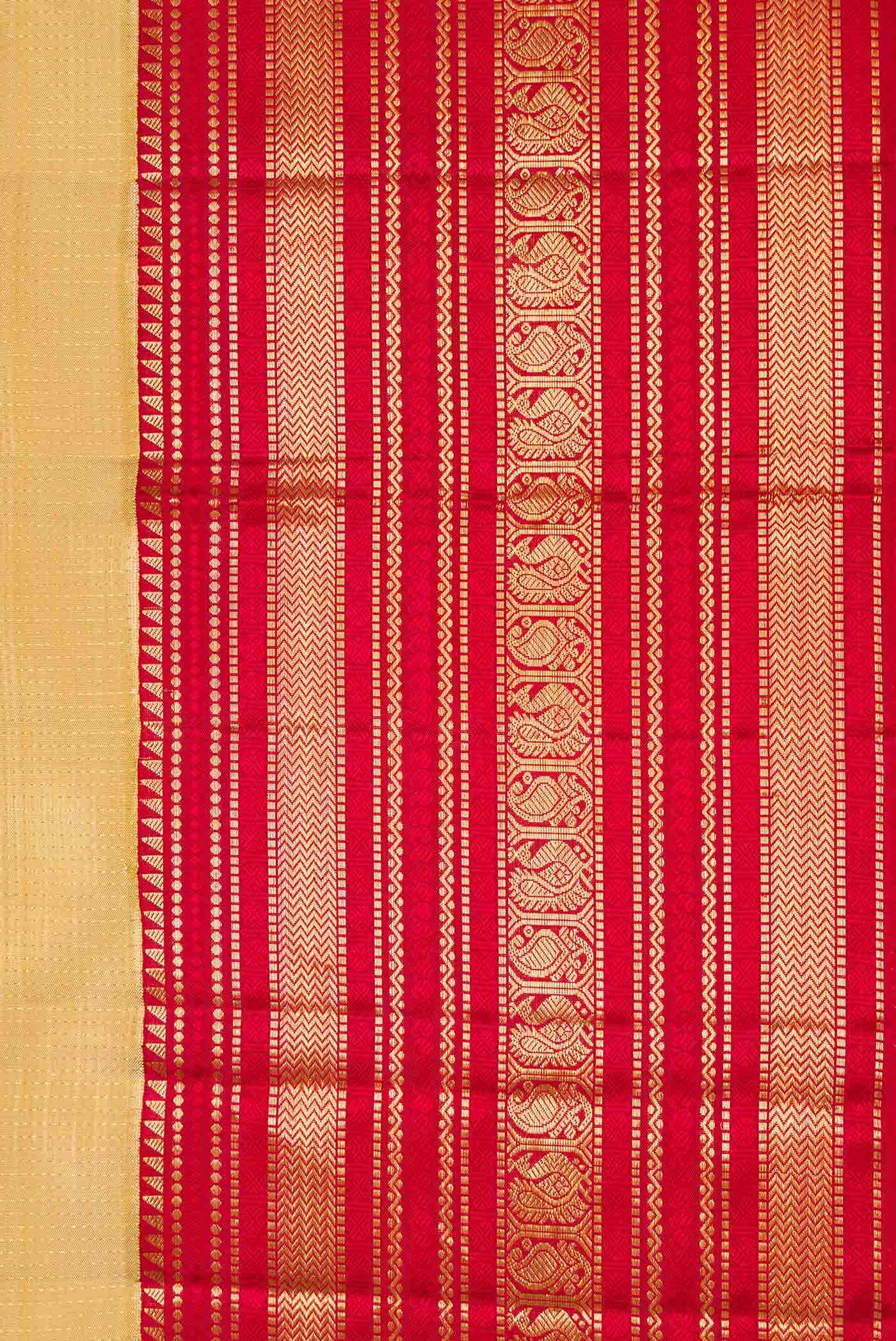 Beige Dual Tone Kanchipuram Silk Saree