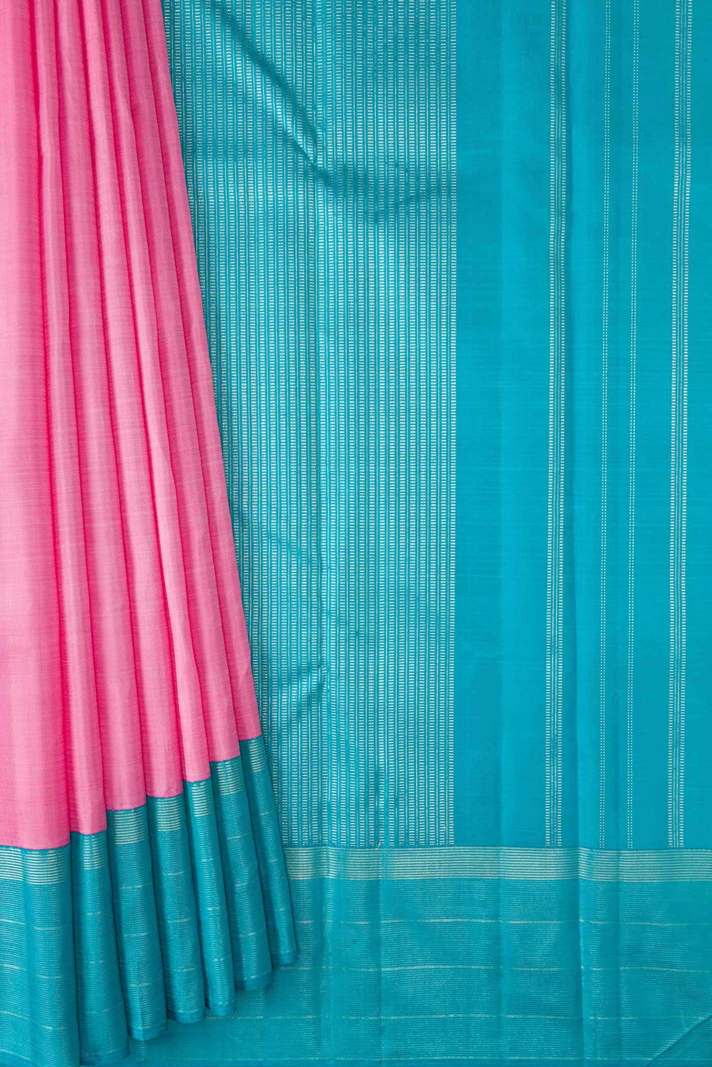 Pink Dual Tone Kanchipuram Silk Saree