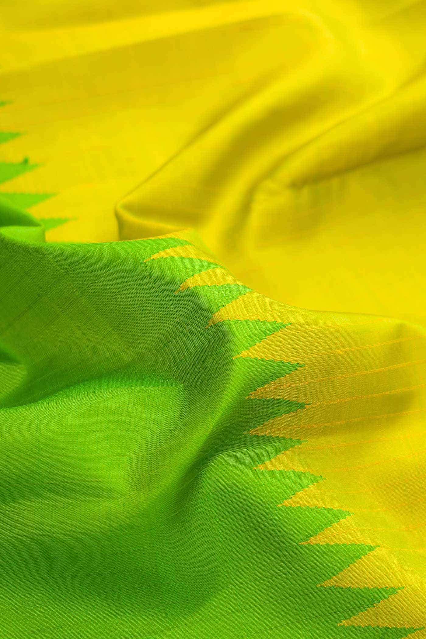 Green Dual Tone Kanchipuram Silk Saree
