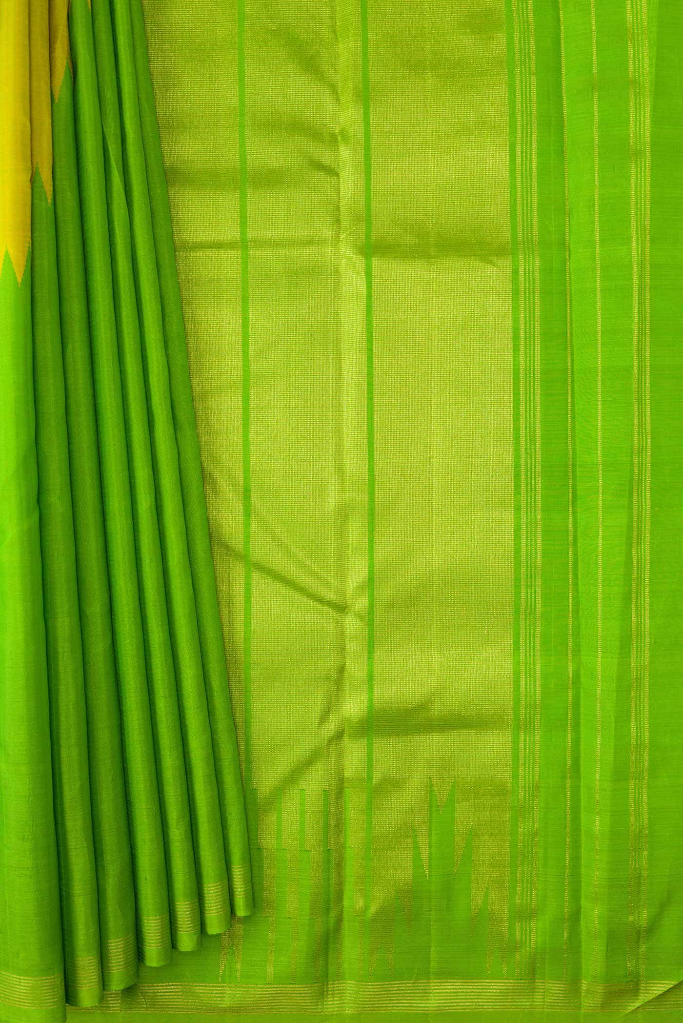 Green Dual Tone Kanchipuram Silk Saree