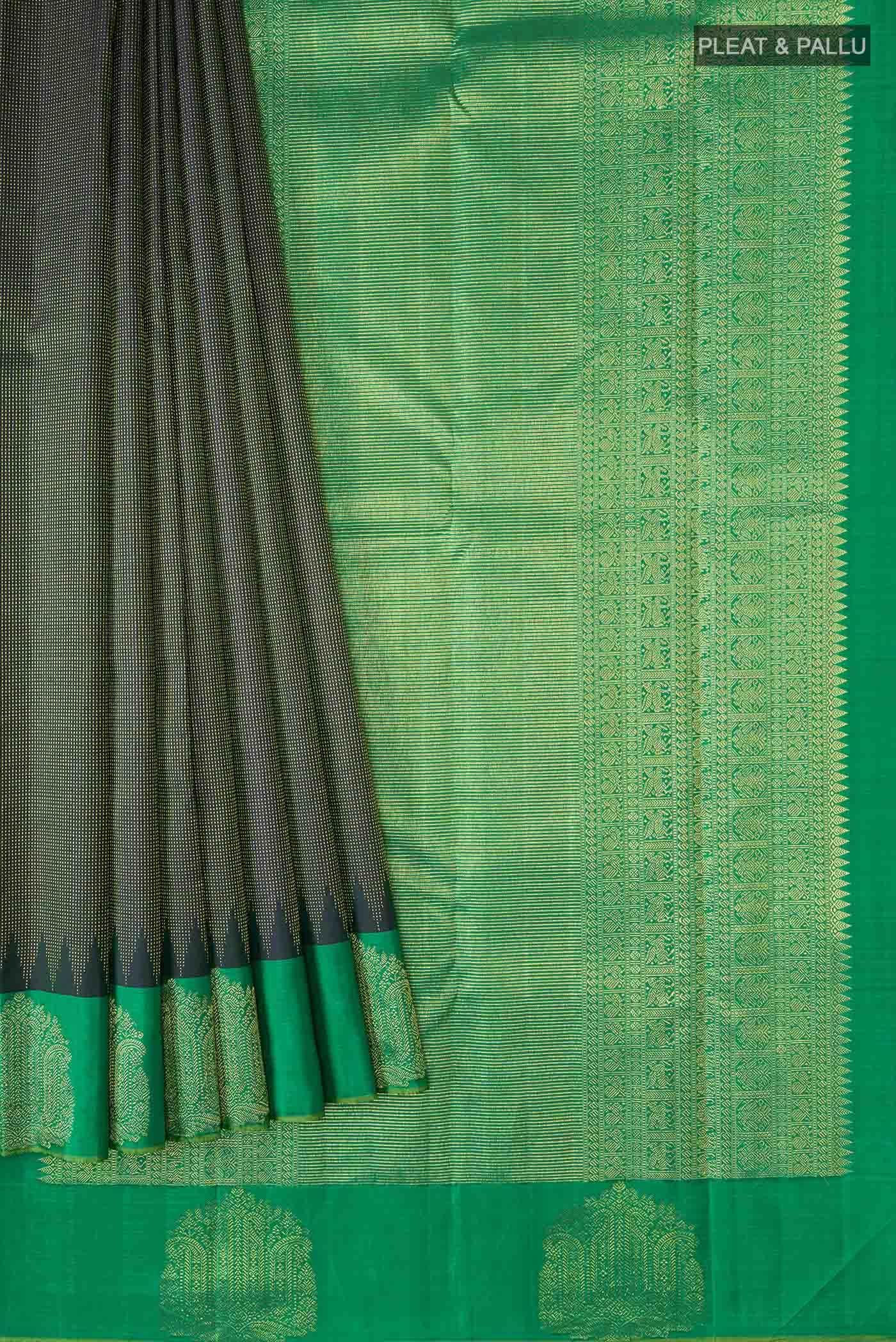 Navy Blue Kanjivaram Silk Saree