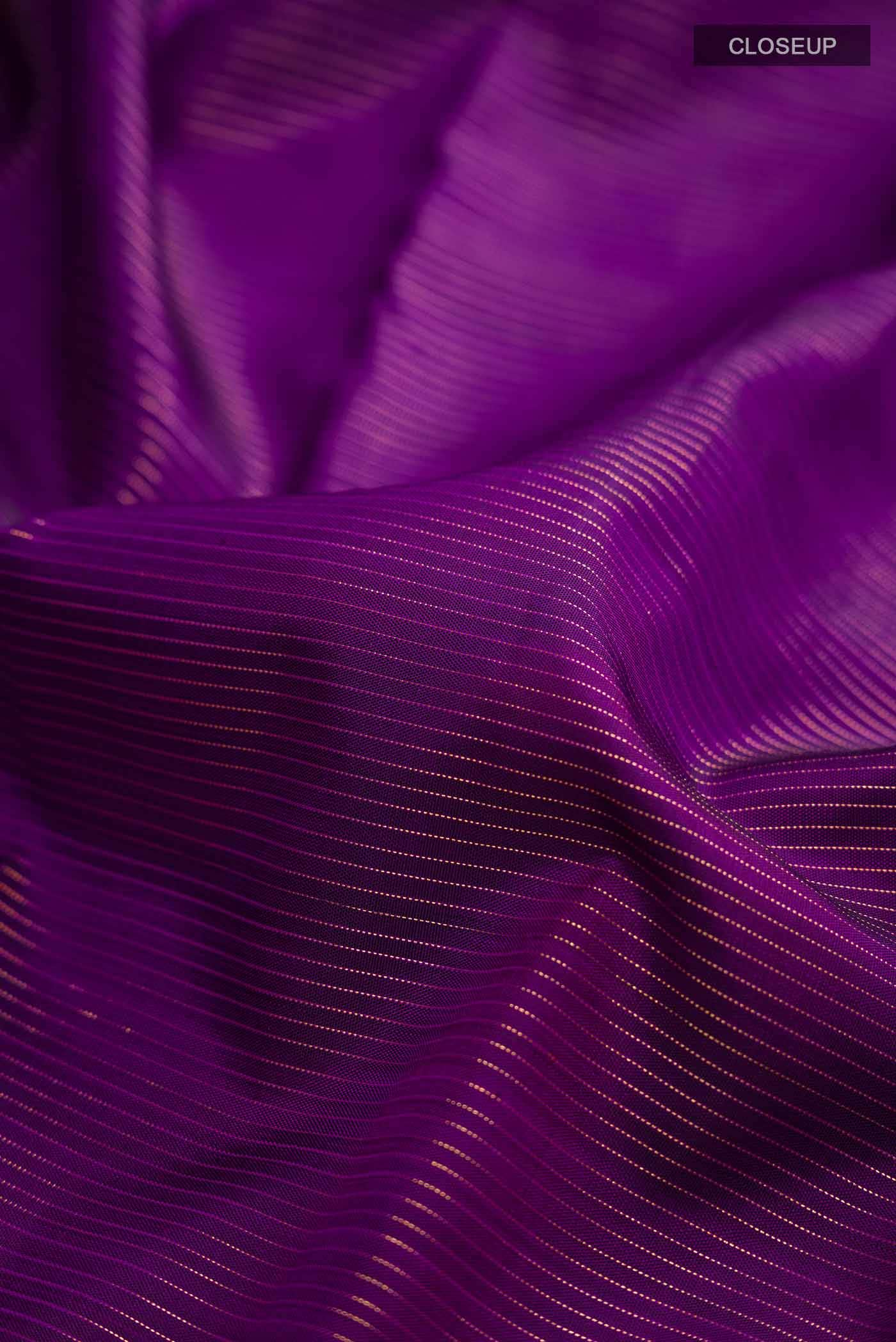 Purple Kanchipuram Silk Saree