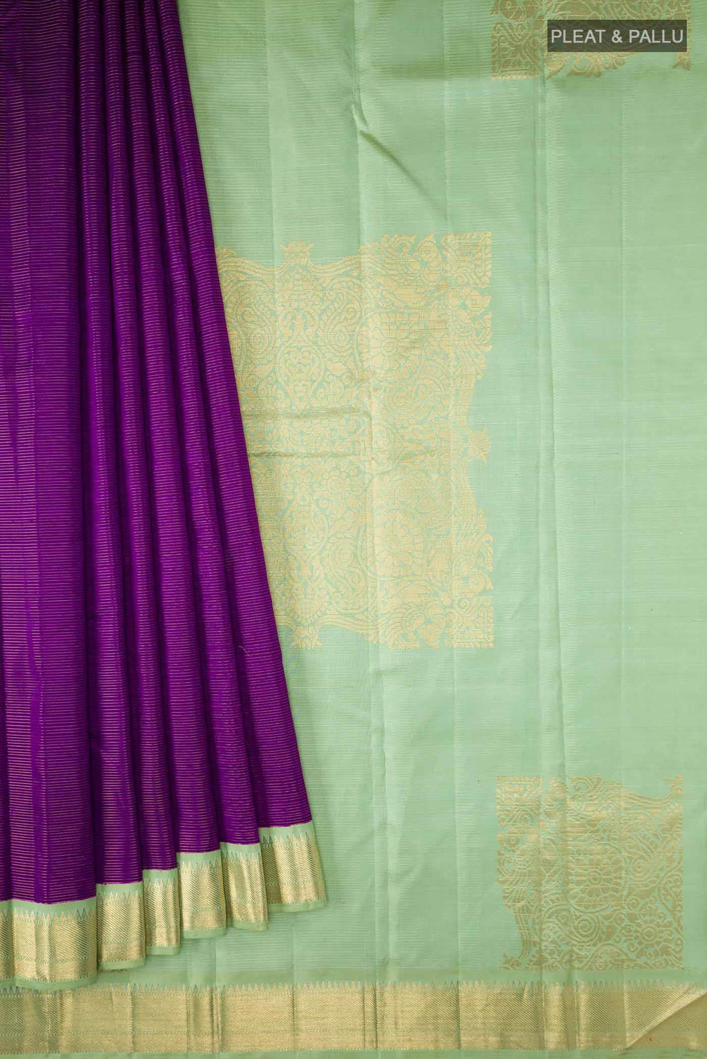 Purple Kanchipuram Silk Saree