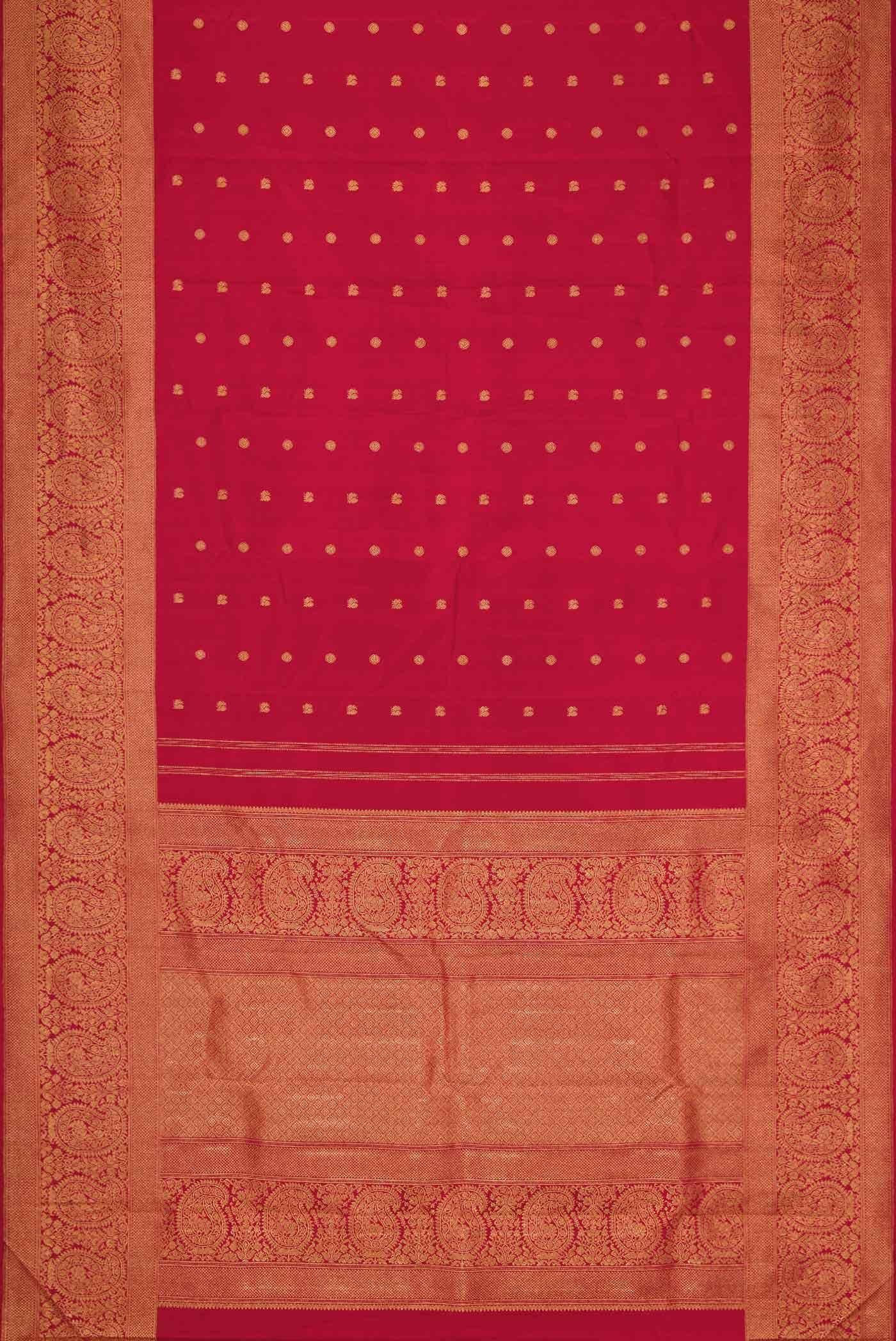 Maroon Dual Tone Kanchipuram Silk Saree