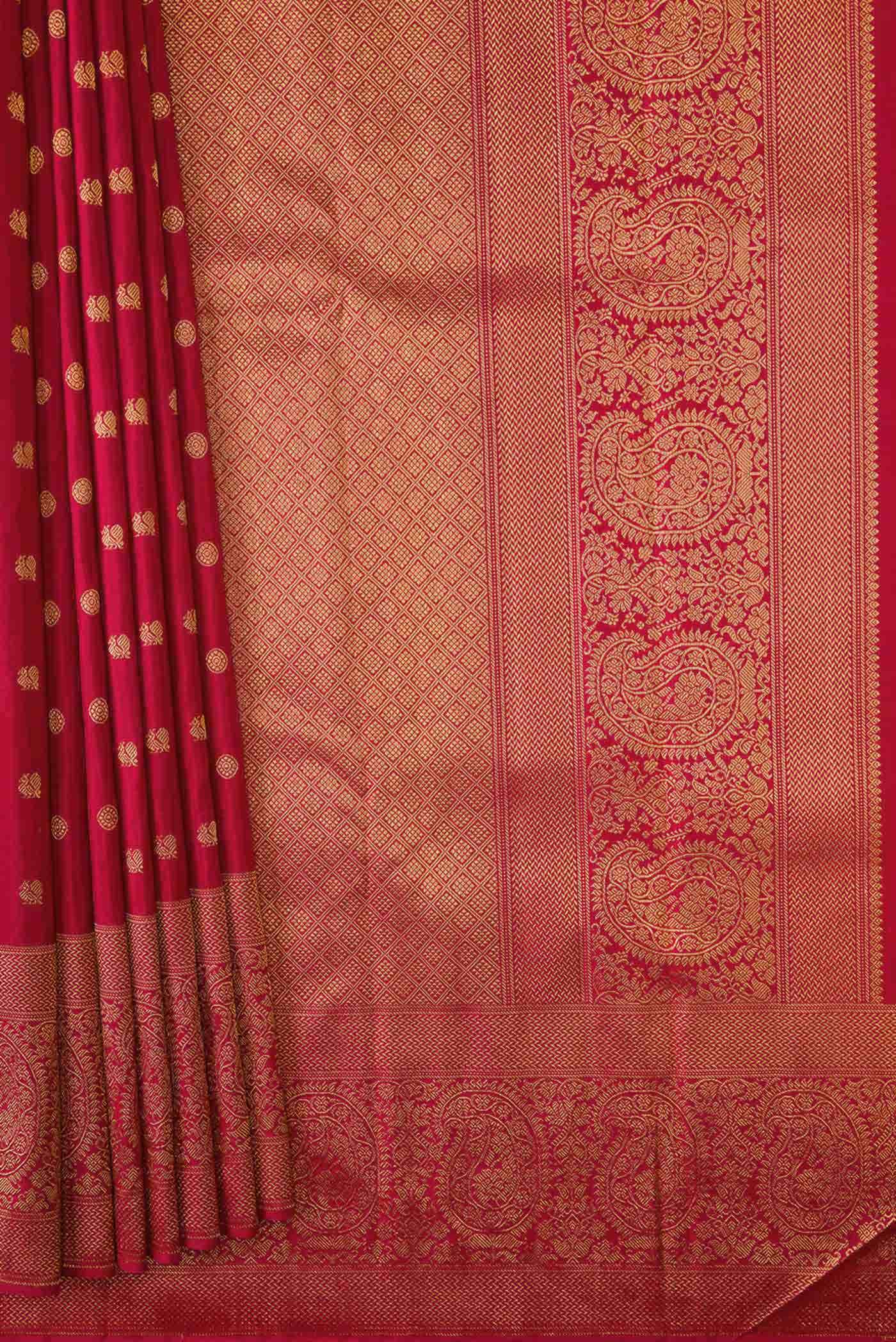 Maroon Dual Tone Kanchipuram Silk Saree