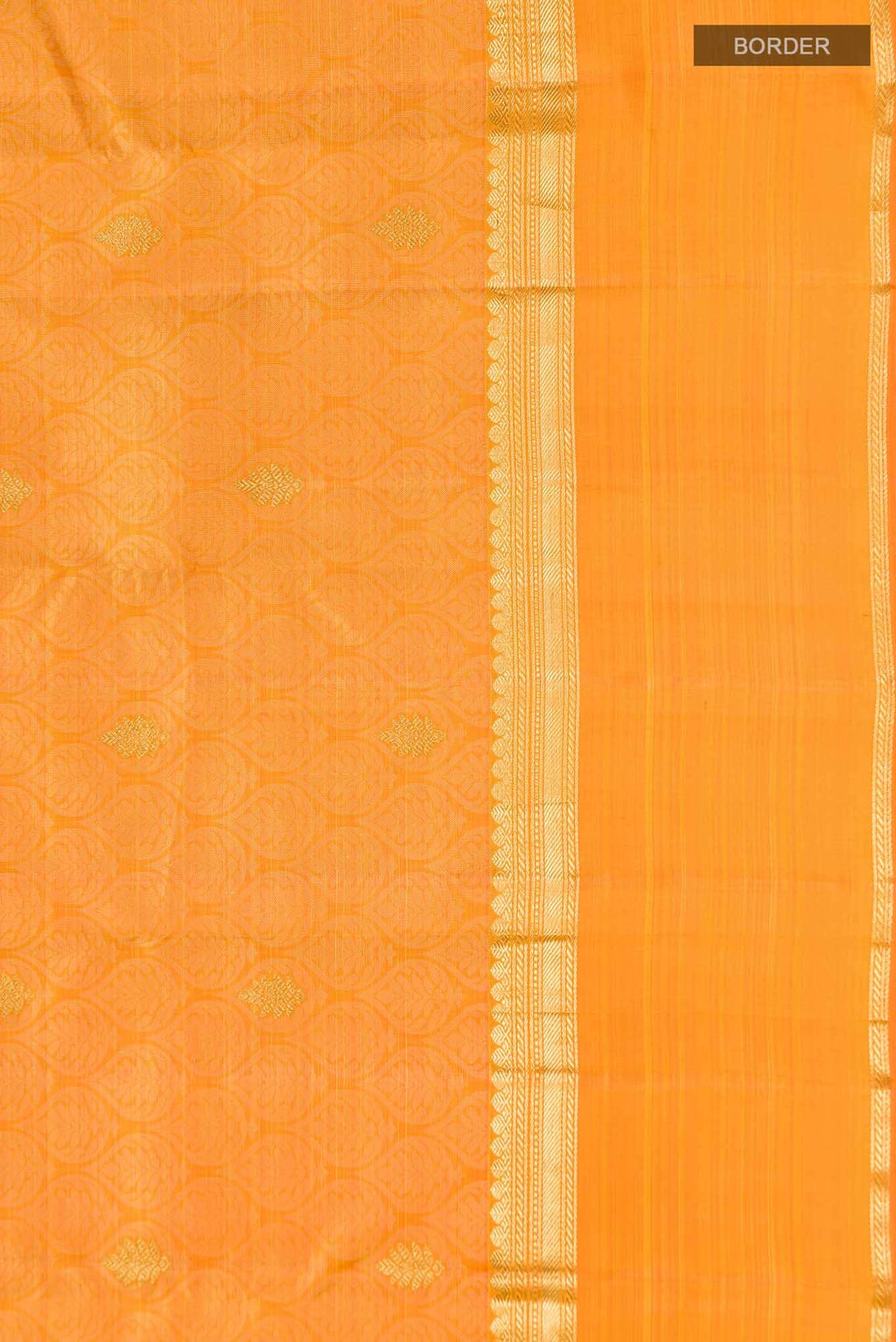 Orange Kanchipuram Silk Saree