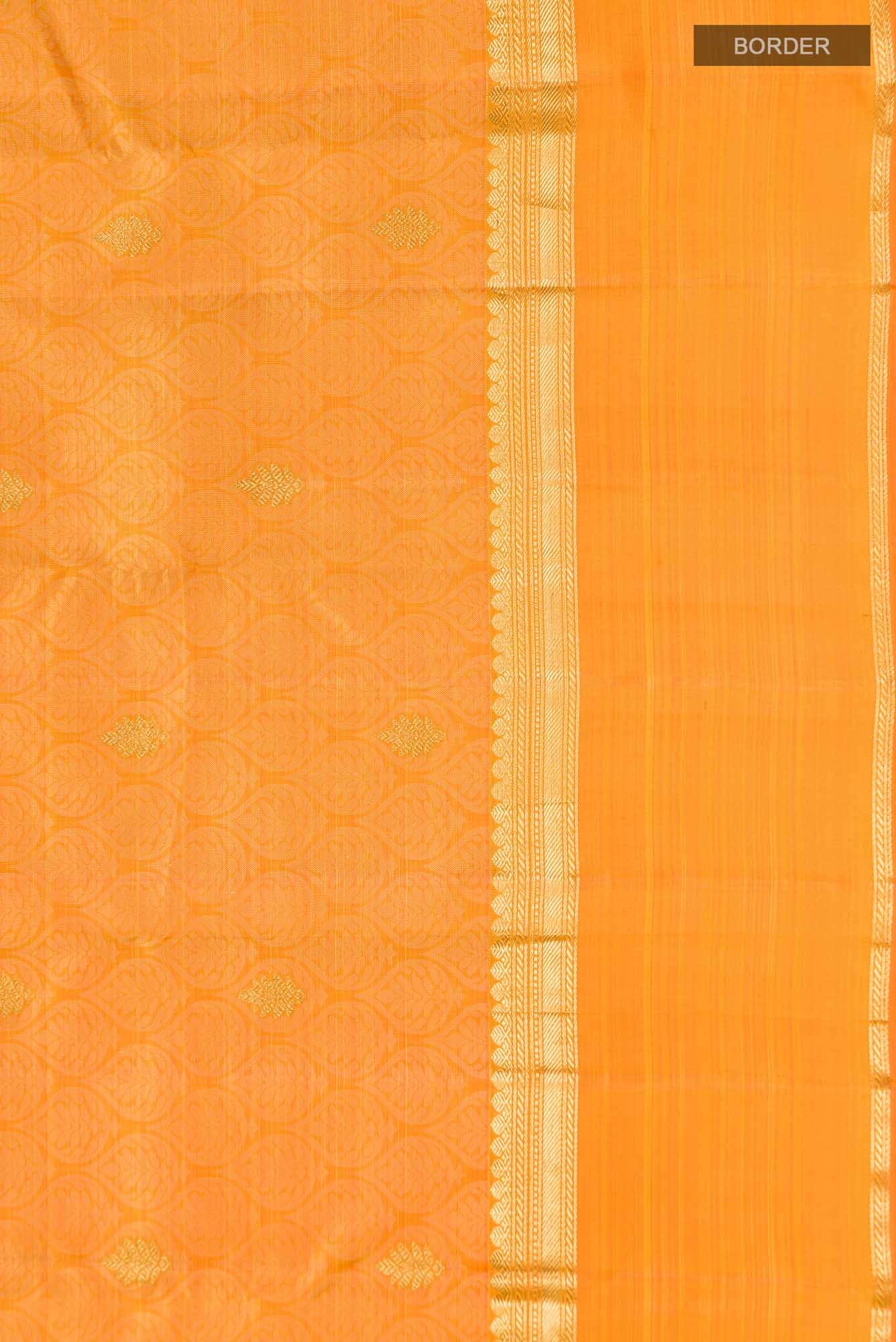 Orange Kanchipuram Silk Saree