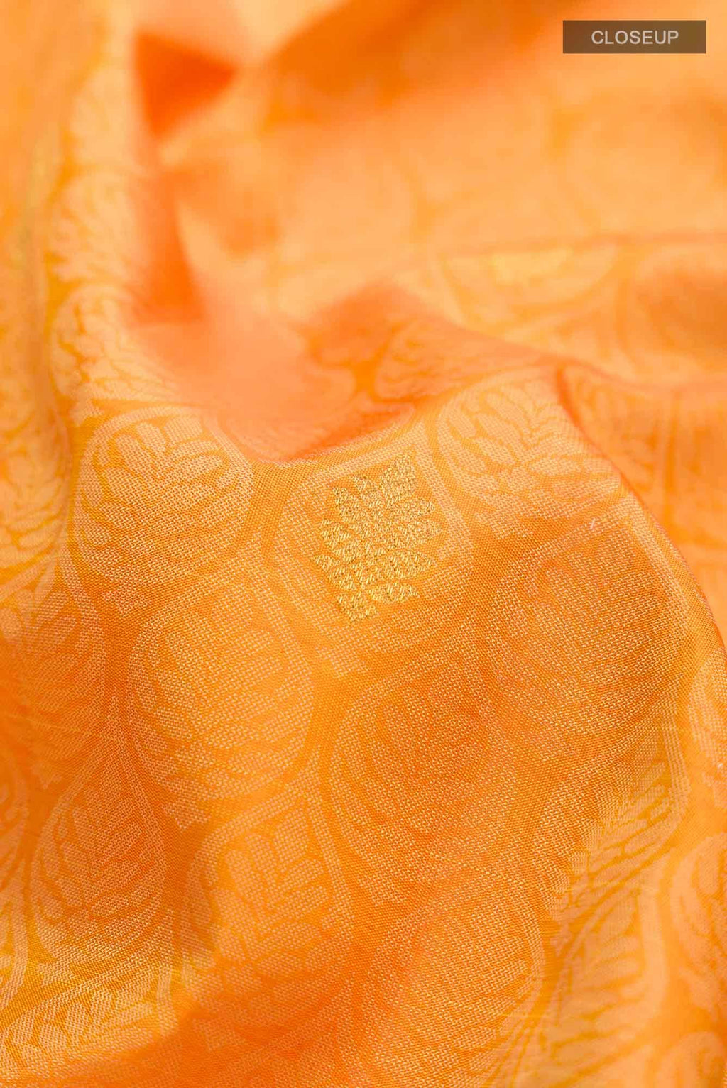 Orange Kanchipuram Silk Saree