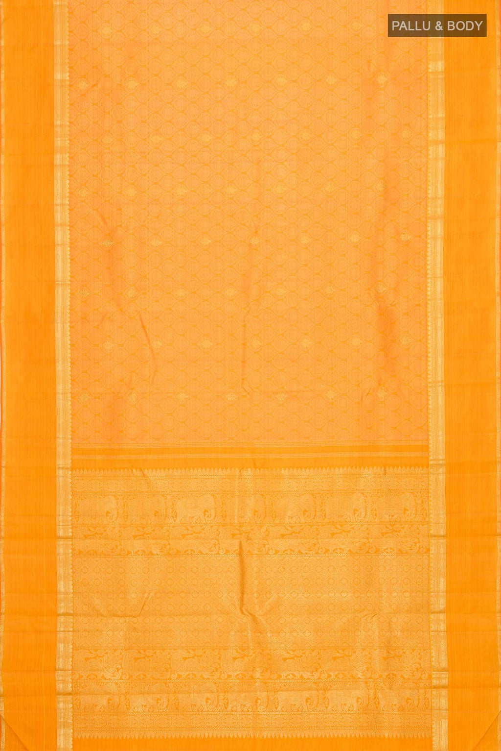 Orange Kanchipuram Silk Saree