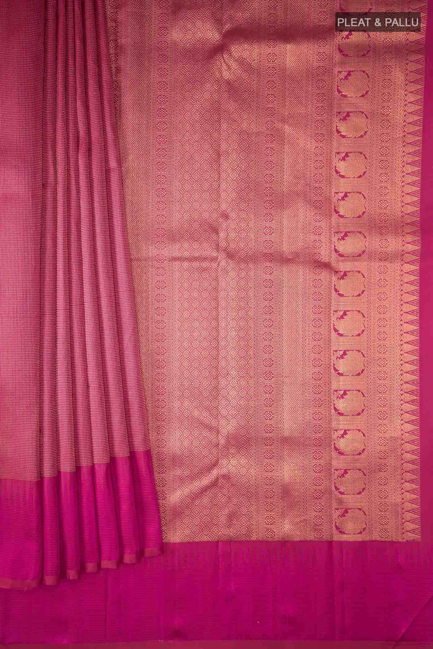Pink Kanchipuram Silk Saree