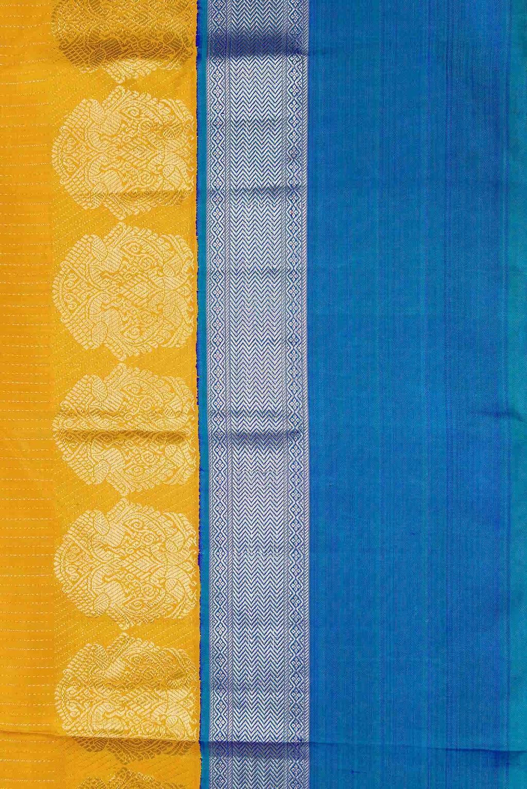 Mustard Dual Tone Kanchipuram Silk Saree
