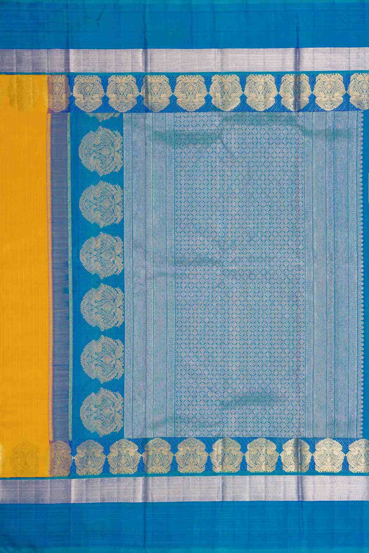 Mustard Dual Tone Kanchipuram Silk Saree
