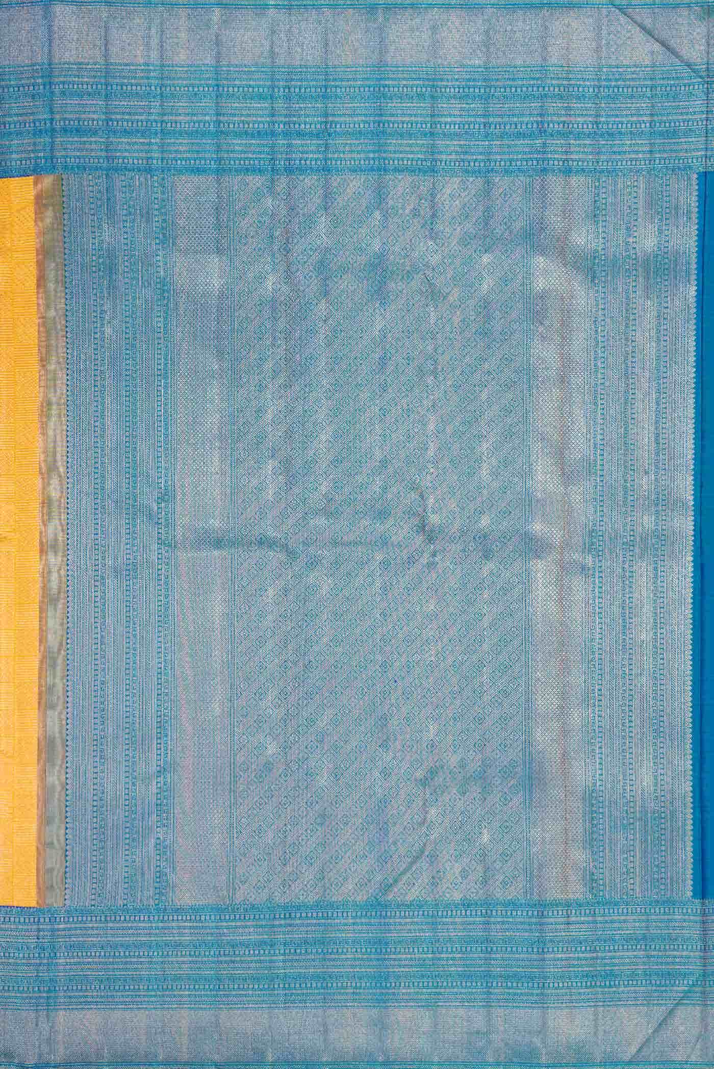 Mustard Dual Tone Kanchipuram Silk Saree