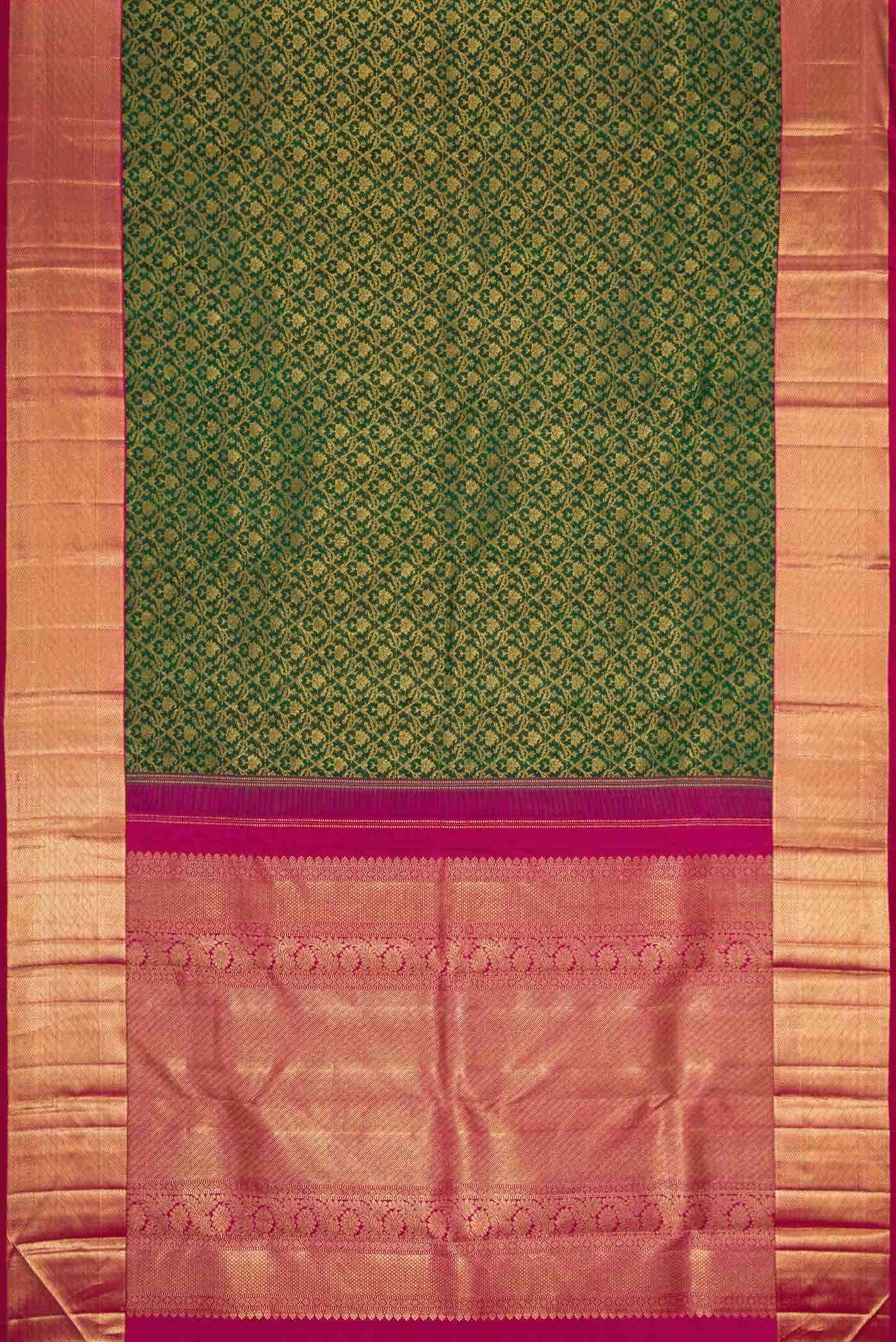 Green Dual Tone Kanchipuram Silk Saree