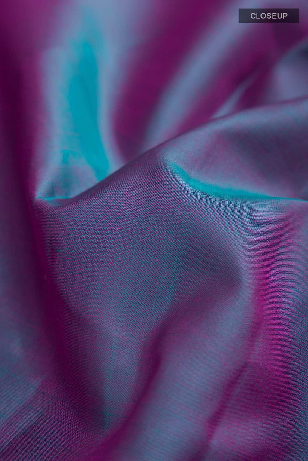 Blue with Pink Dual Tone Kanchipuram Silk Saree