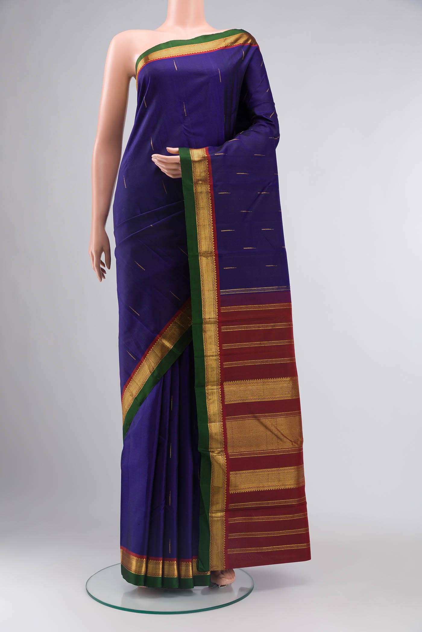 Blue Kanchipuram Silk Saree