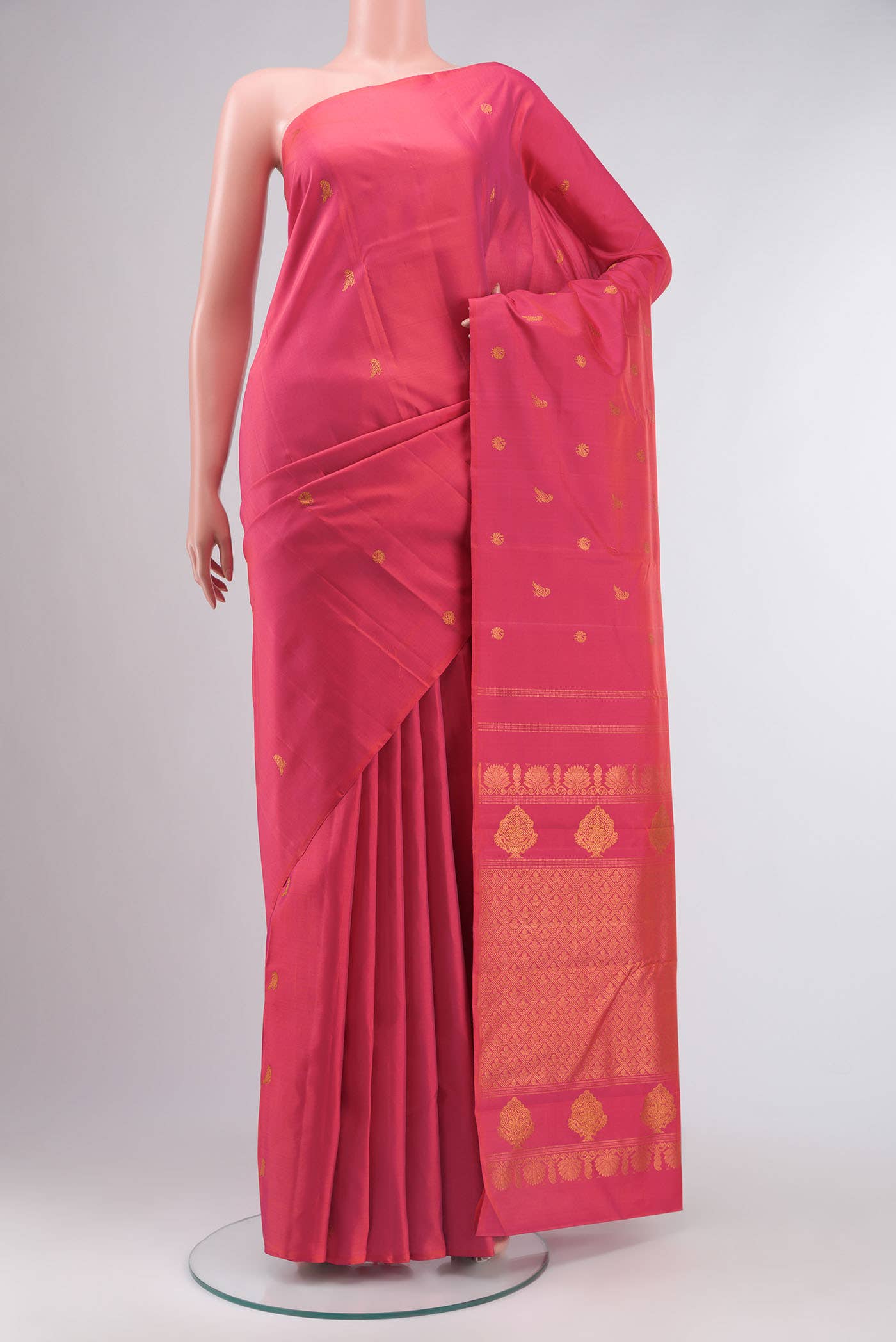 Pink Kanchipuram Silk Saree