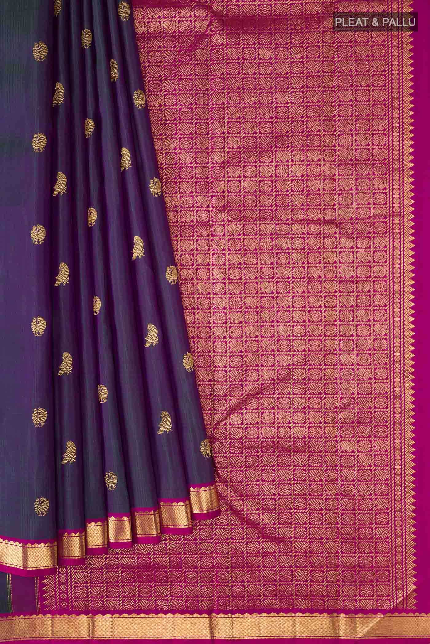 Blue Kanchipuram Silk Saree