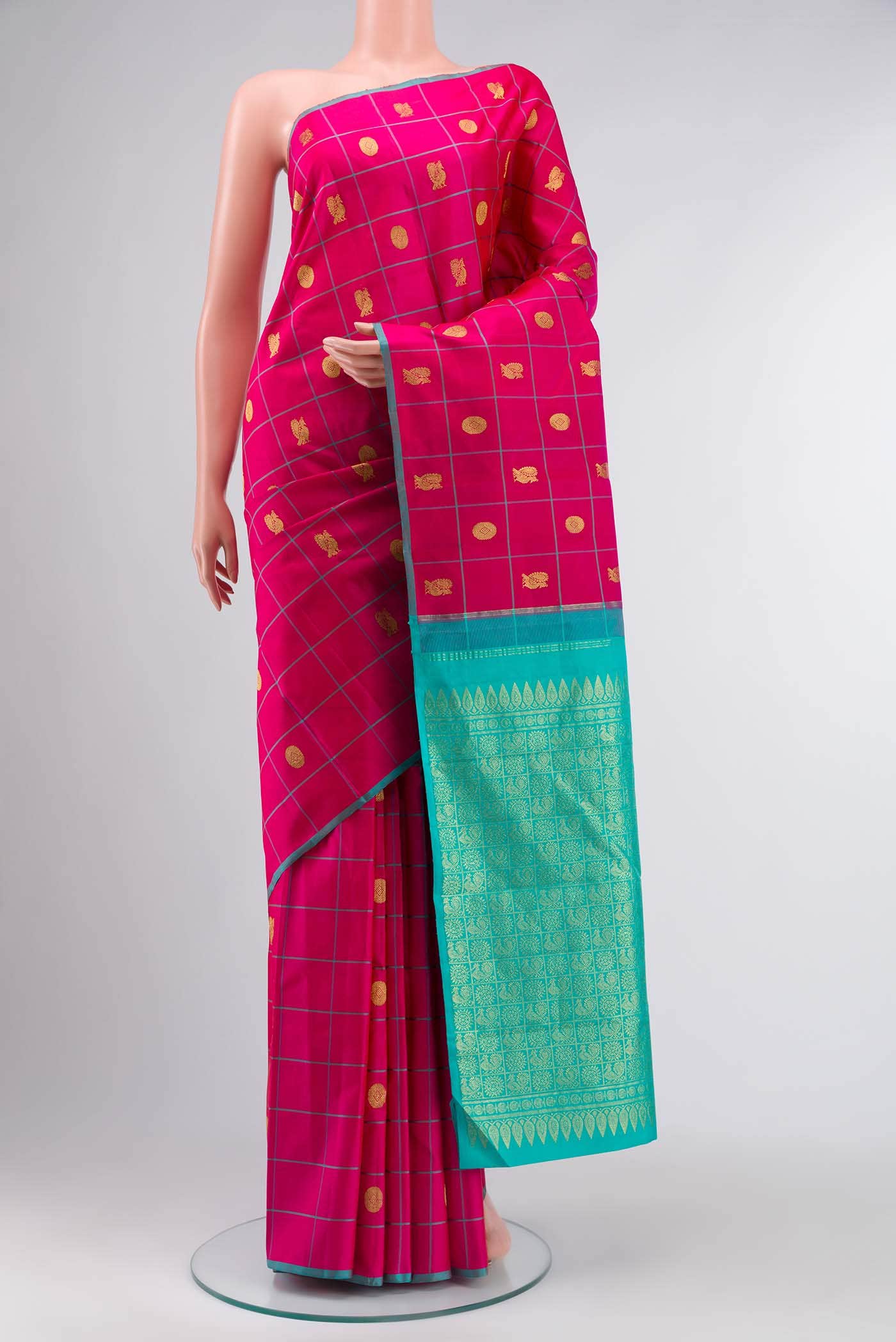 Pink Kanchipuram Silk Saree