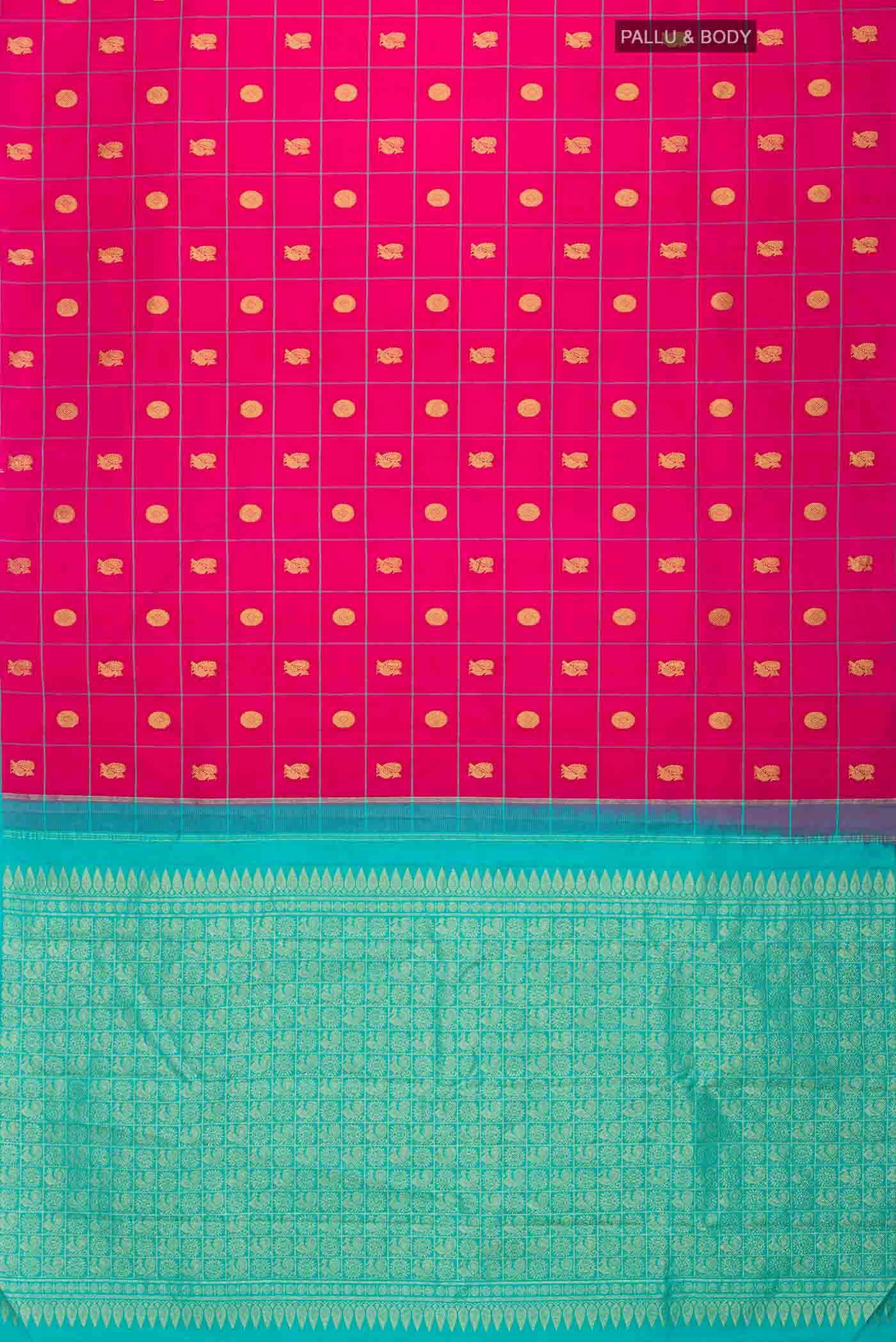 Pink Kanchipuram Silk Saree