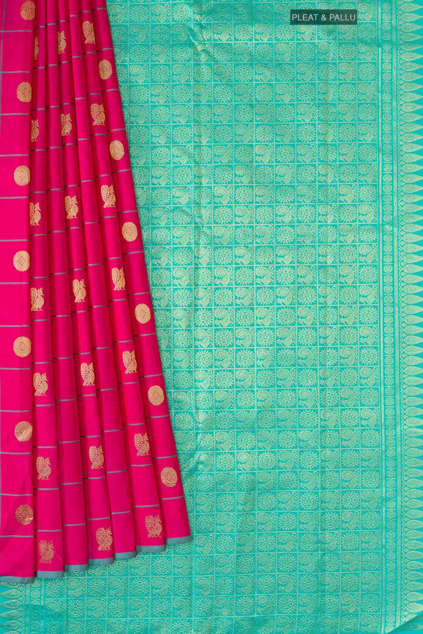 Pink Kanchipuram Silk Saree
