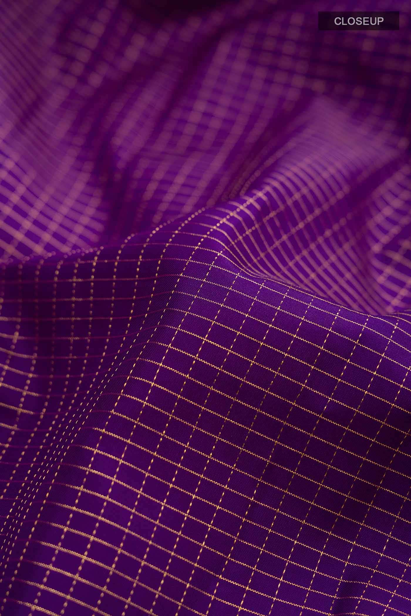 Purple Kanchipuram Silk Saree