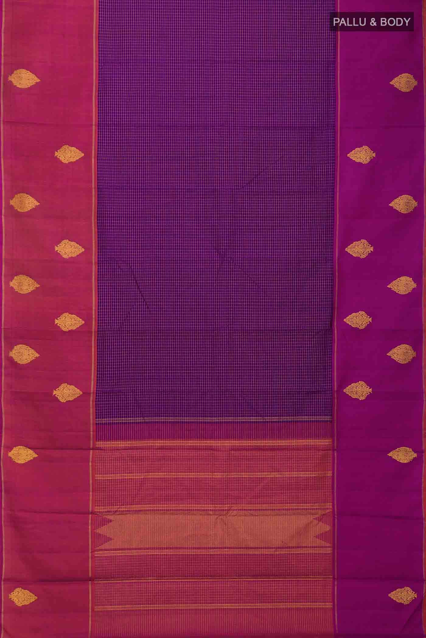Purple Kanchipuram Silk Saree