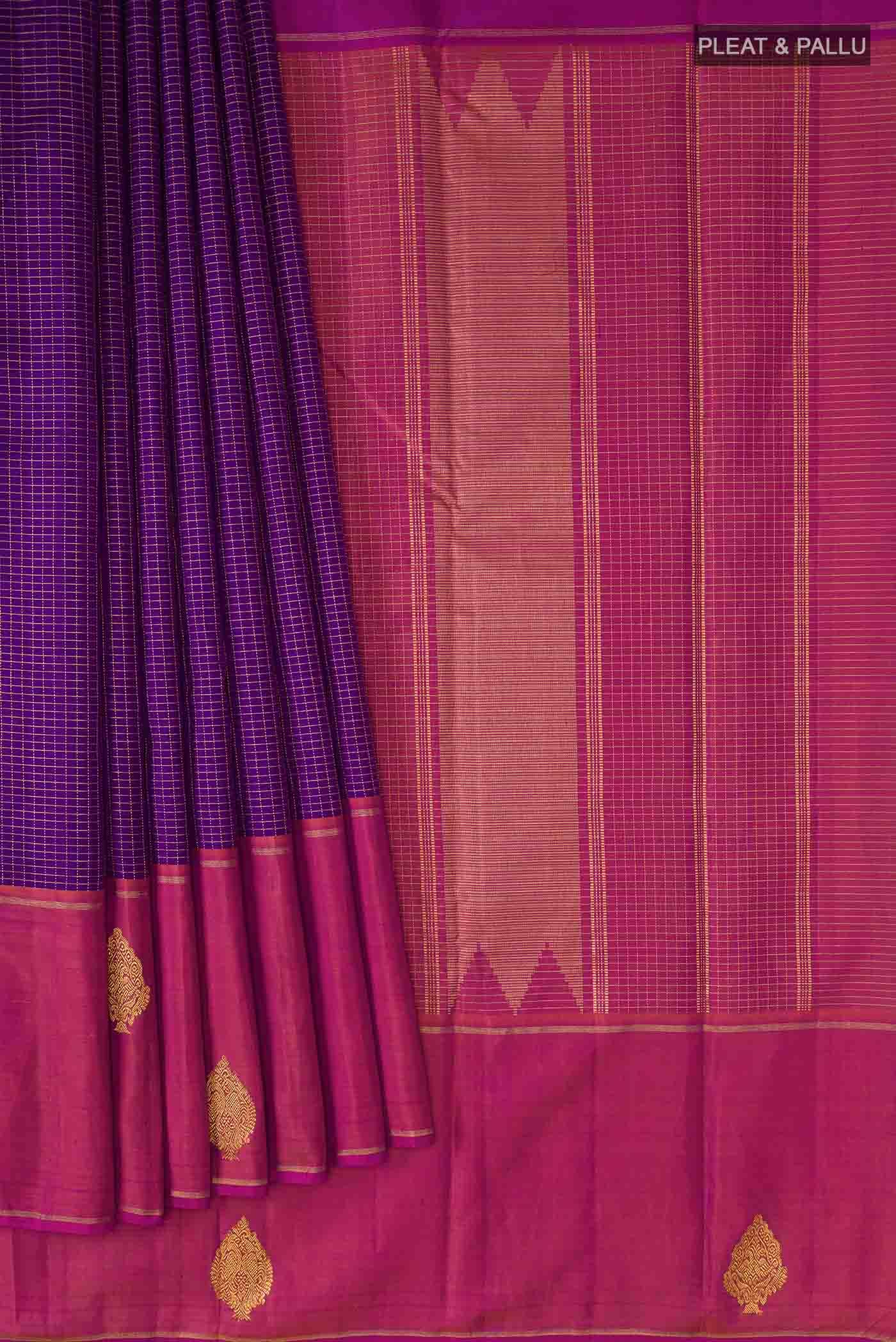 Purple Kanchipuram Silk Saree