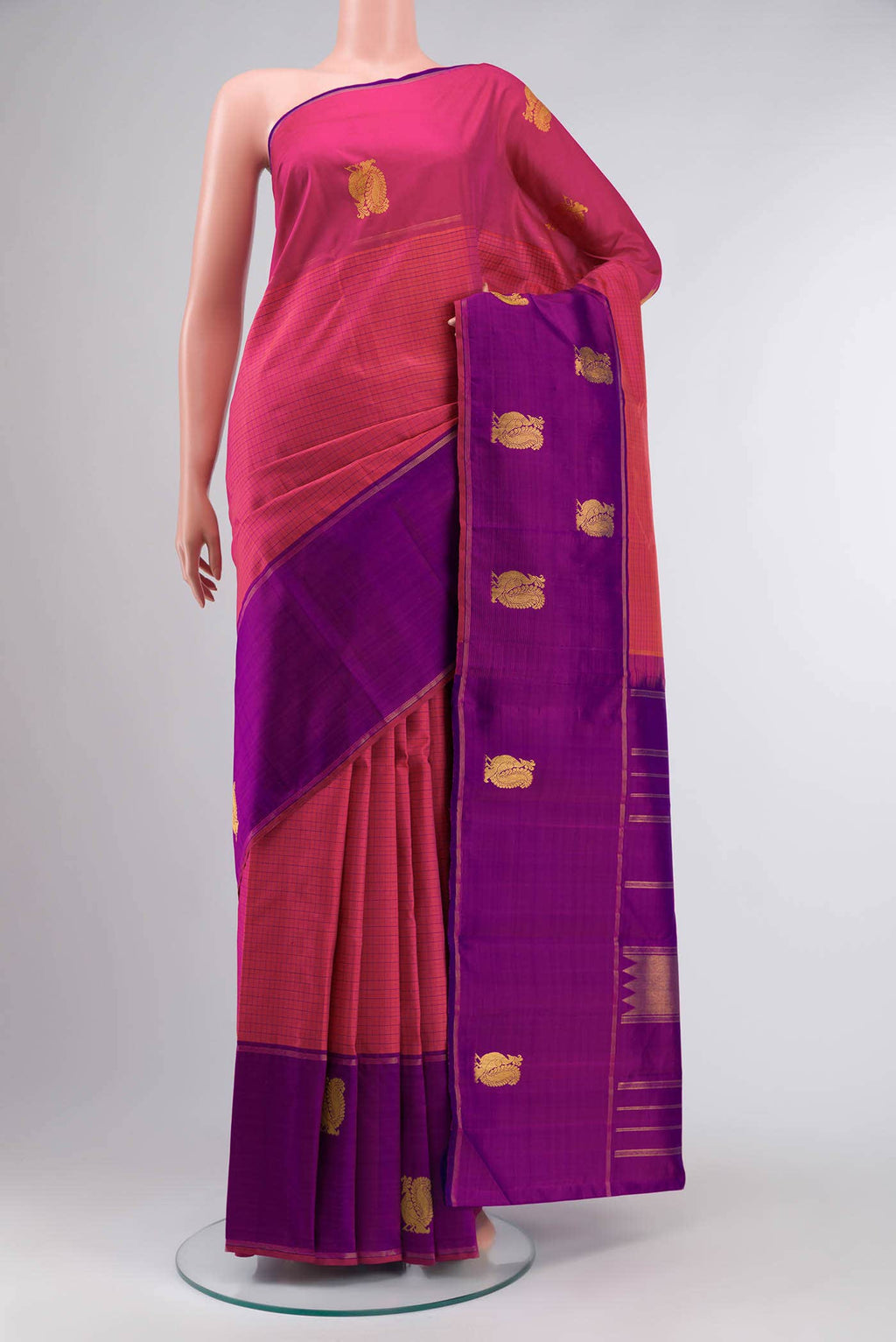 Pink Kanchipuram Silk Saree