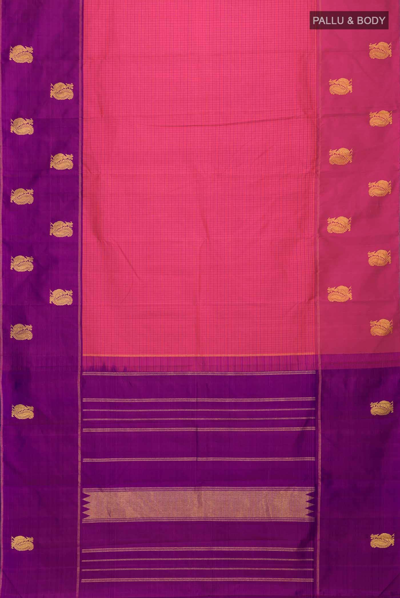 Pink Kanchipuram Silk Saree