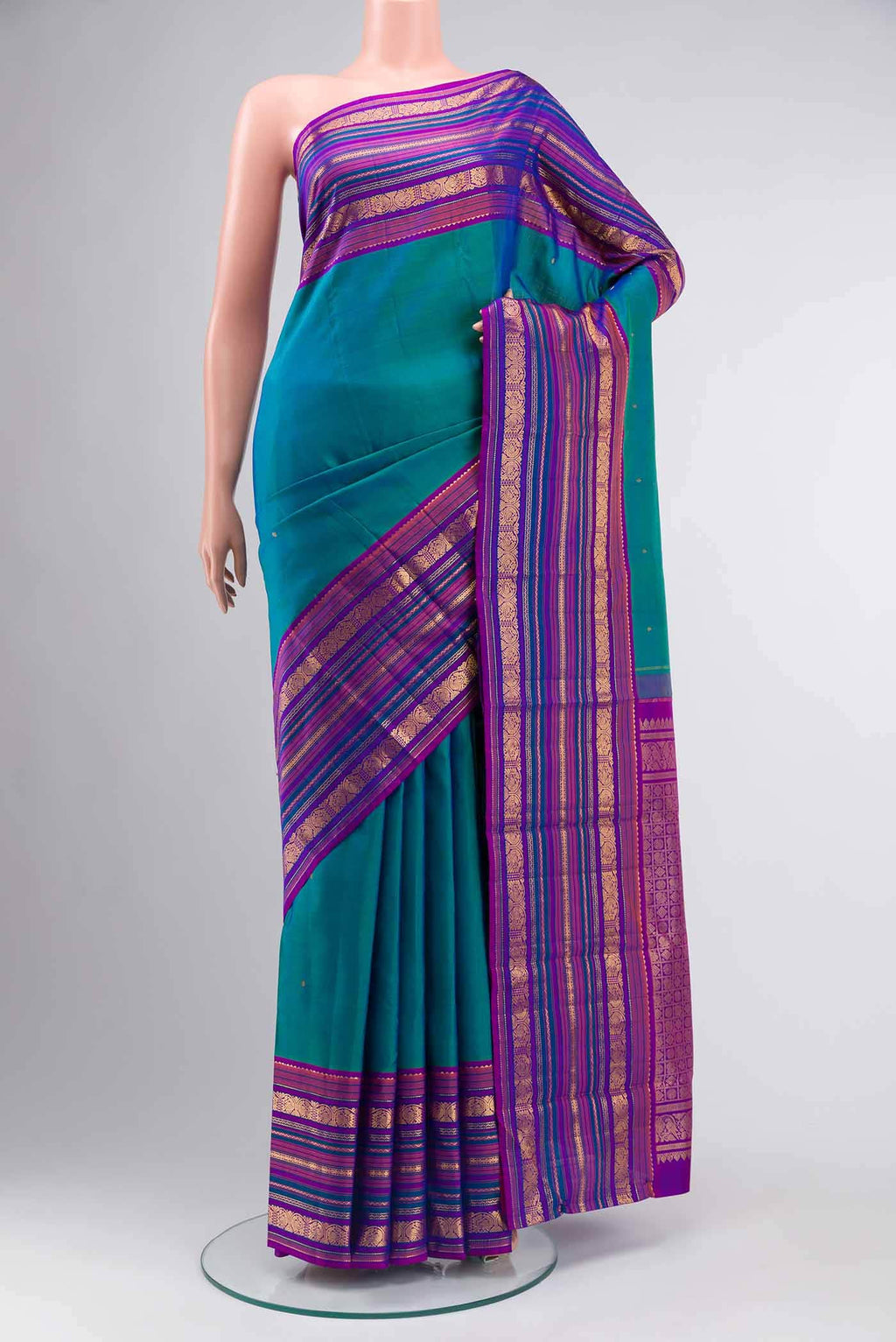 Blue Kanchipuram Silk Saree