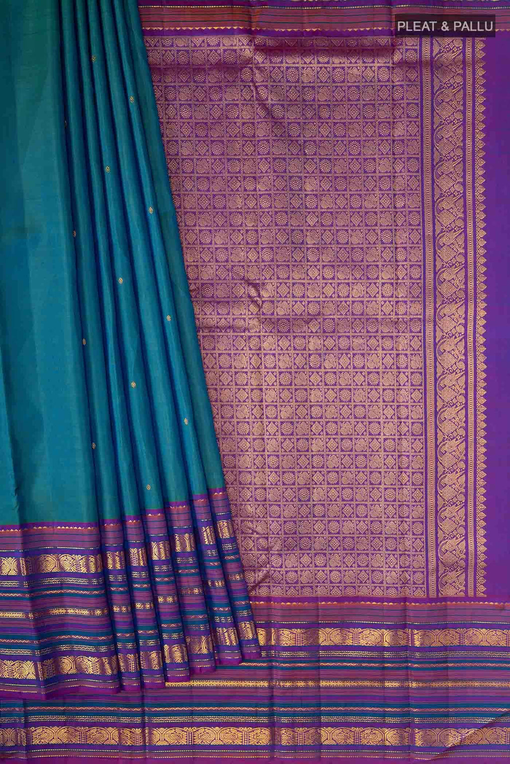Blue Kanchipuram Silk Saree