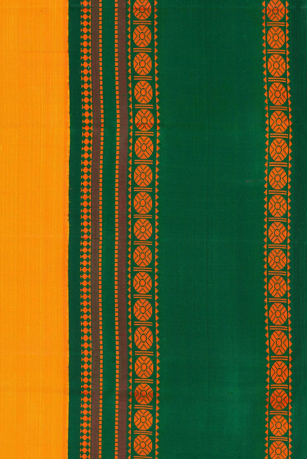 Orange Dual Tone Kanchipuram Silk Saree
