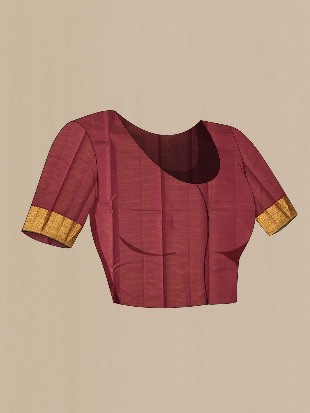 Maroon Kanchipuram Silk Saree