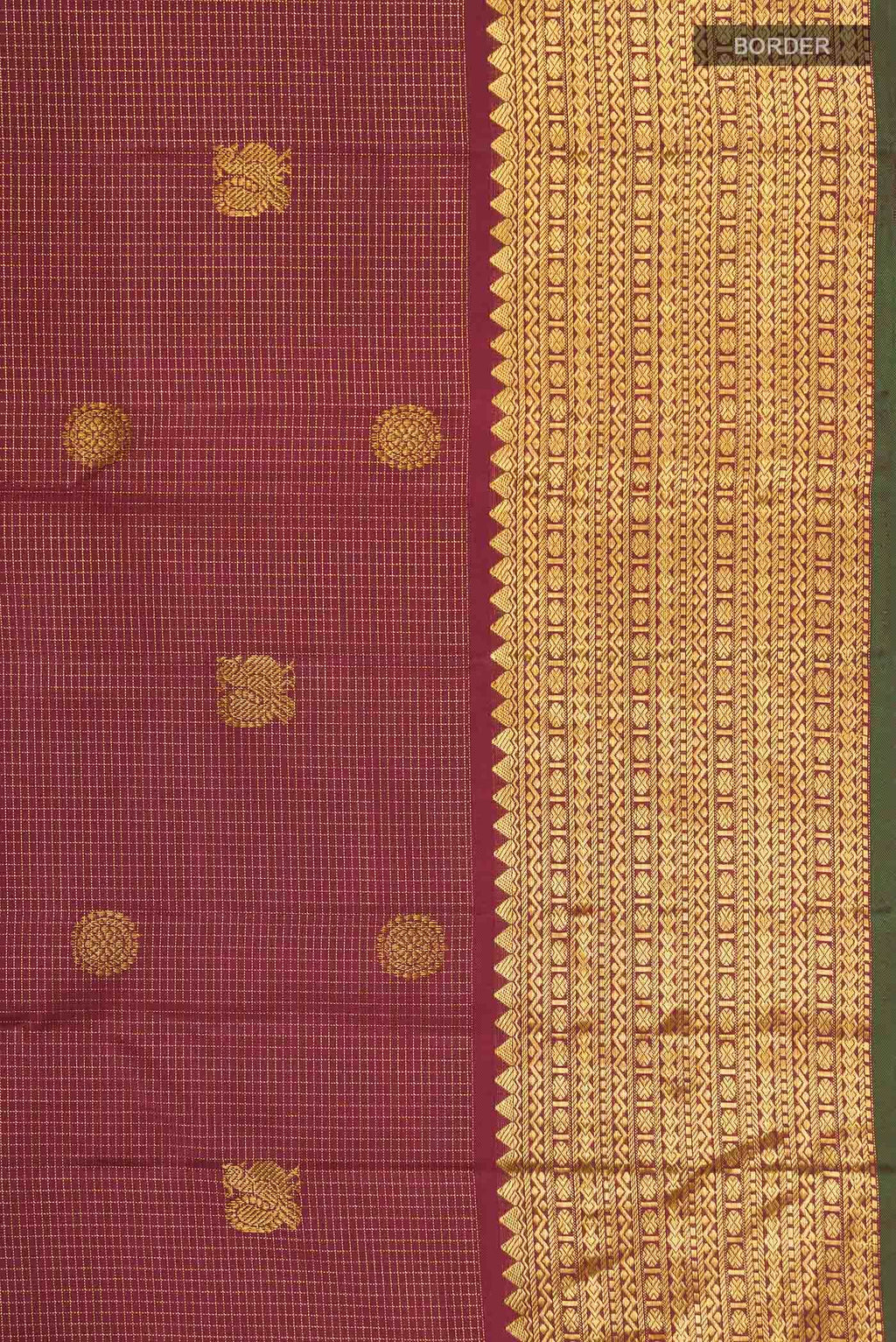 Maroon Kanchipuram Silk Saree