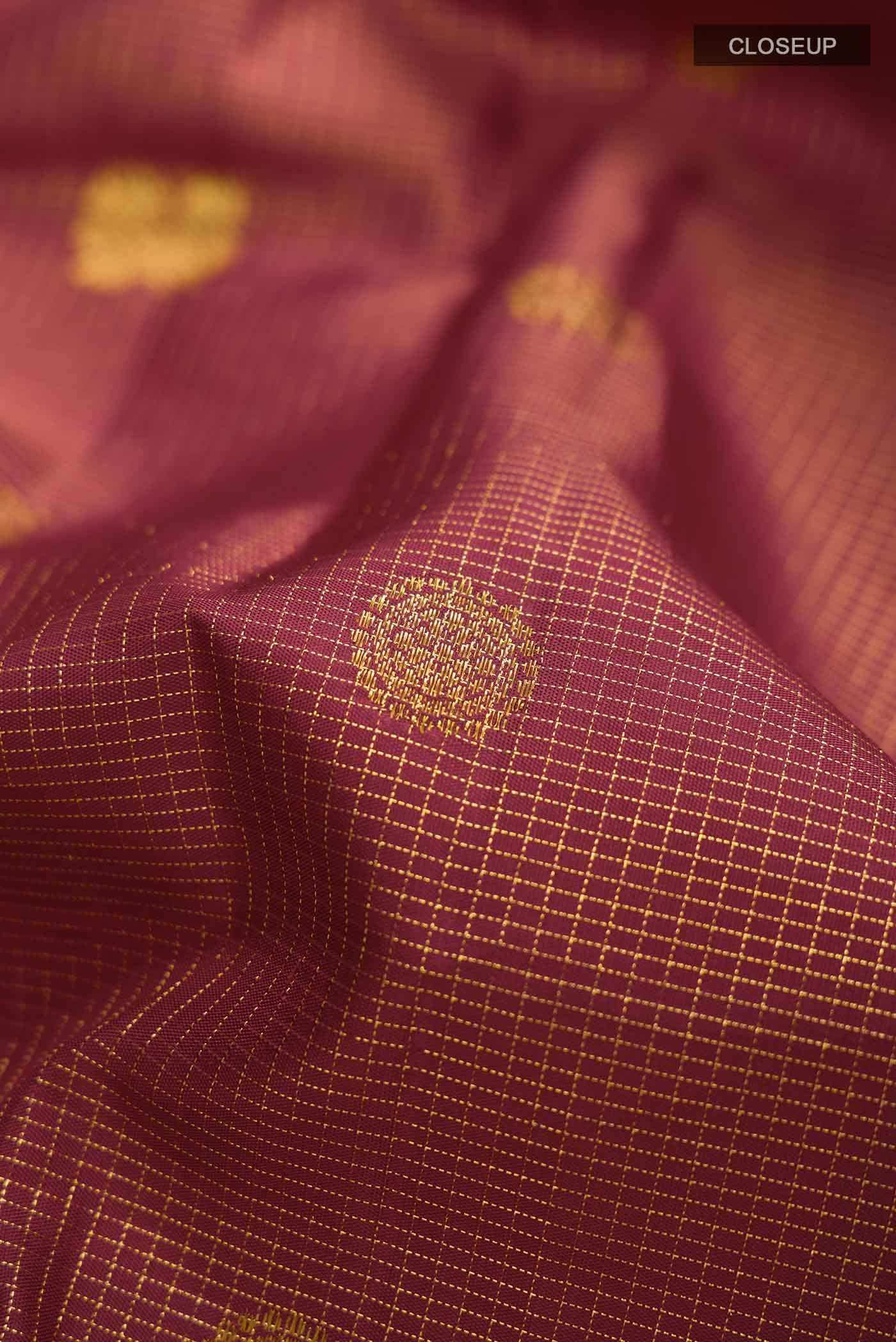 Maroon Kanchipuram Silk Saree