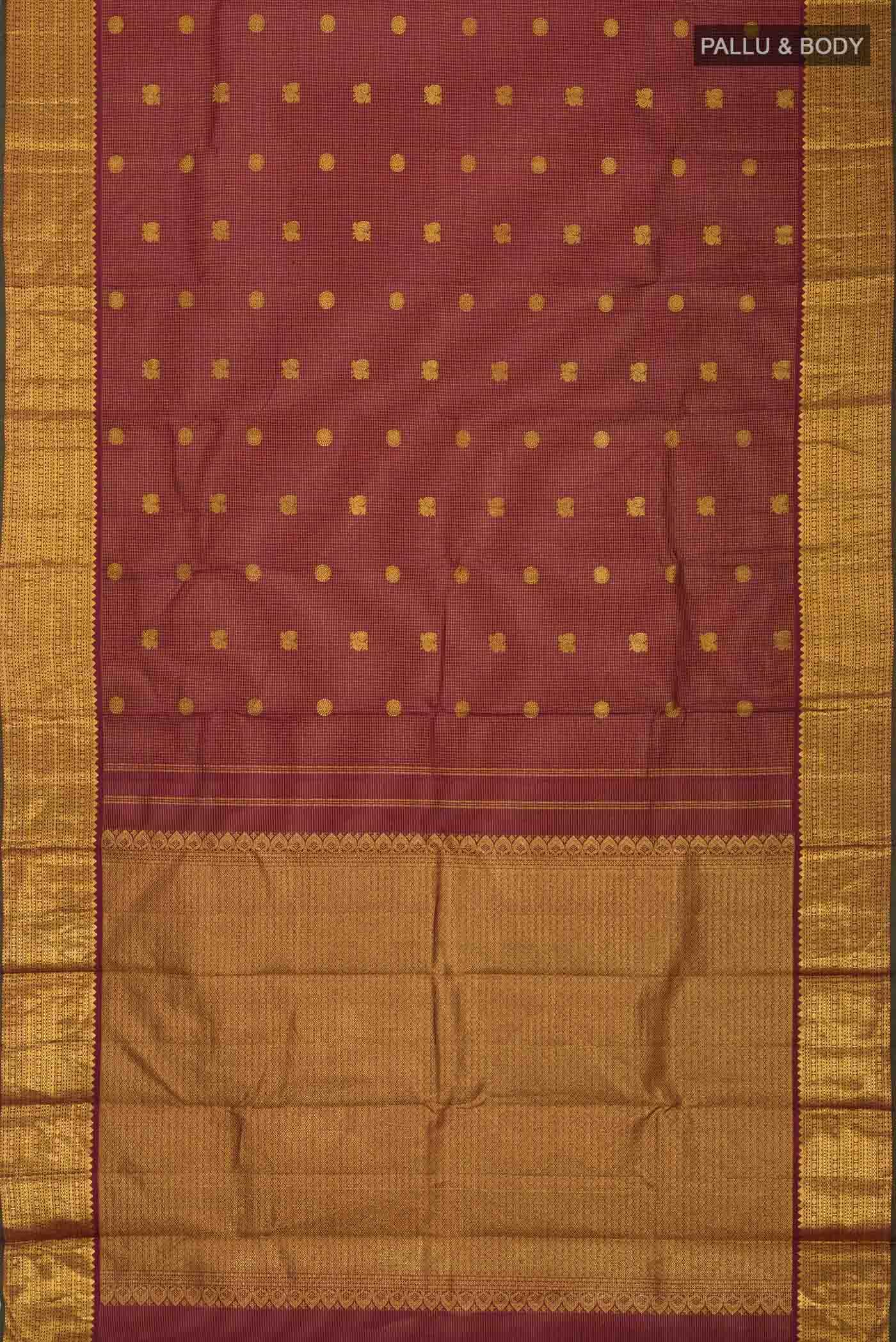 Maroon Kanchipuram Silk Saree