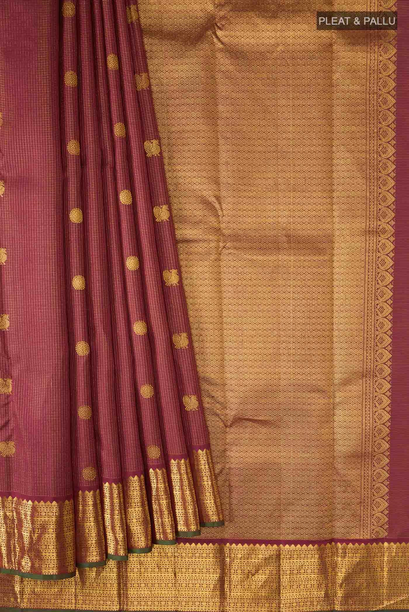 Maroon Kanchipuram Silk Saree