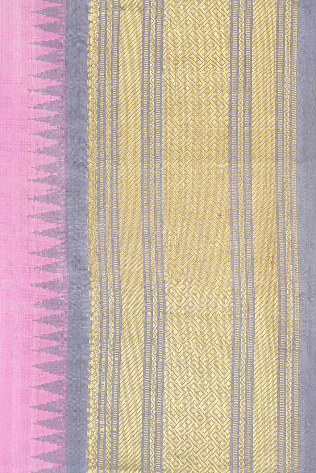 Pure Silk Pure Zari Lavender Dual Tone Kanchipuram Saree