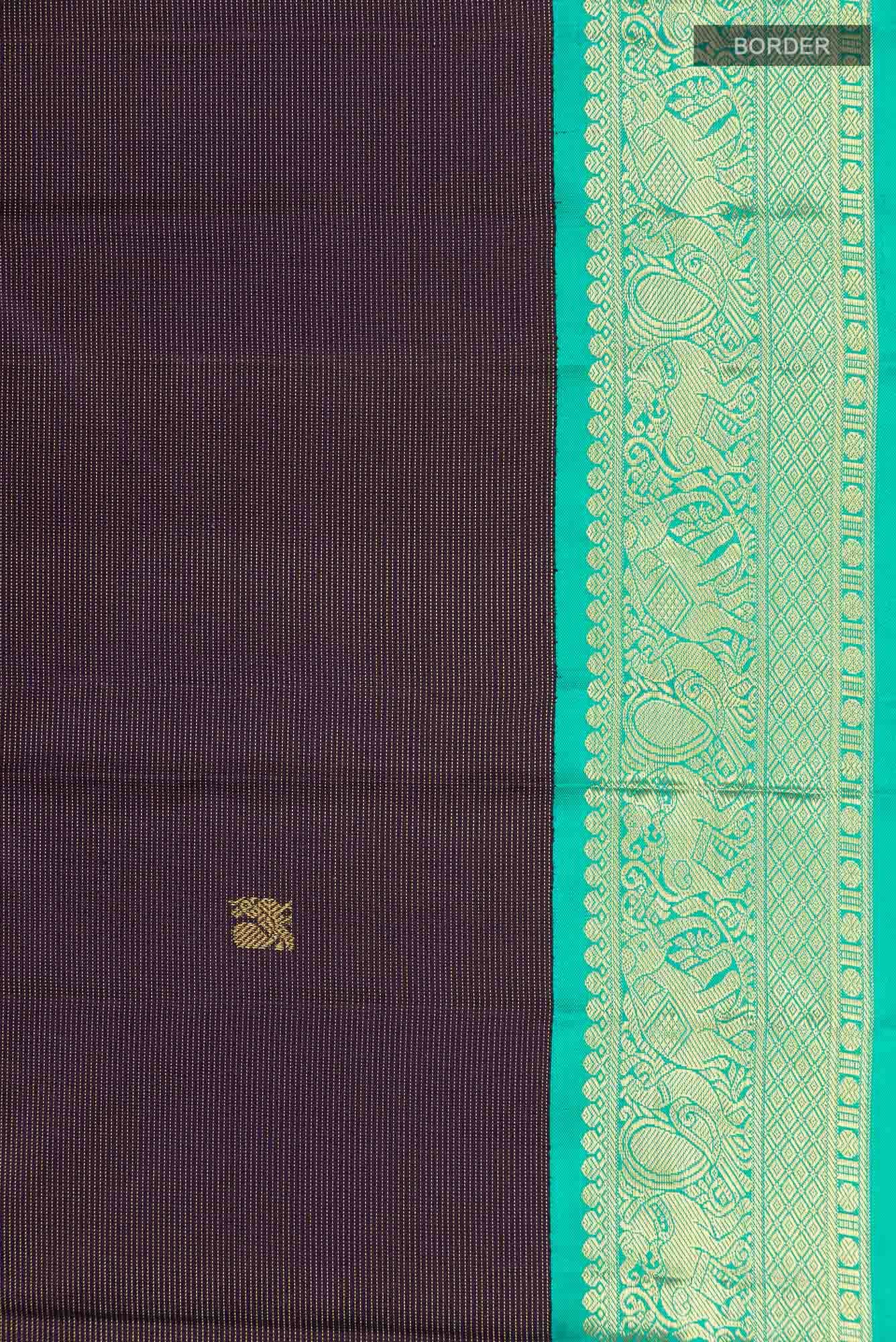Navy Blue Kanchipuram Silk Saree