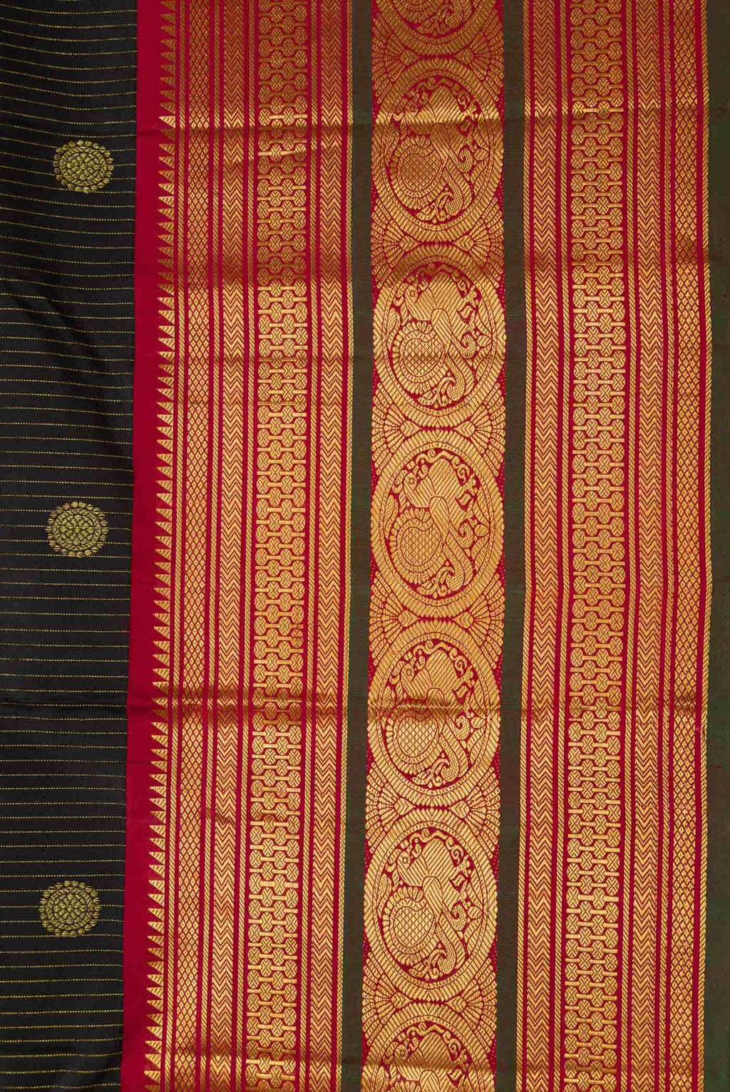 Black Kanchipuram Silk Saree