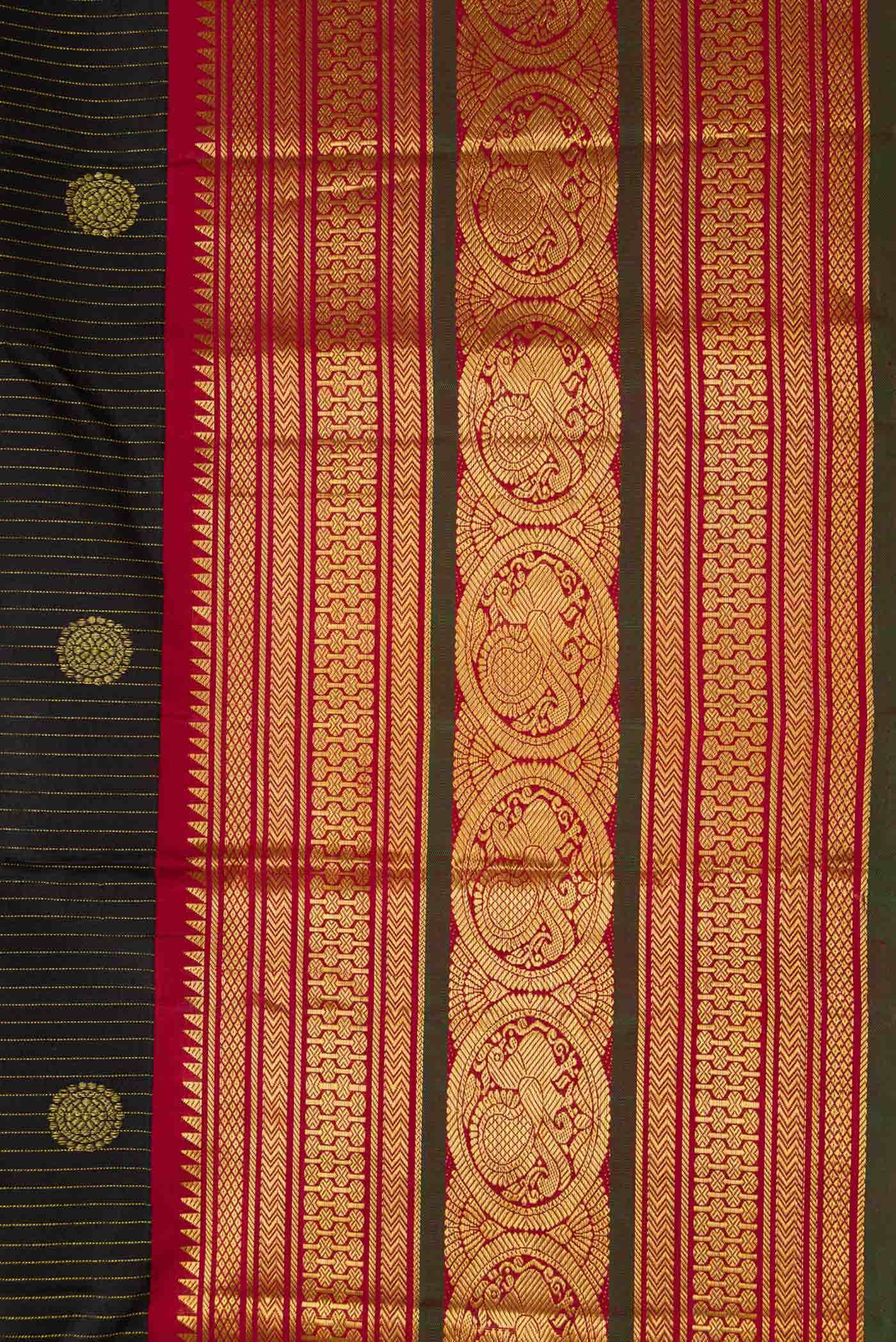 Black Kanchipuram Silk Saree